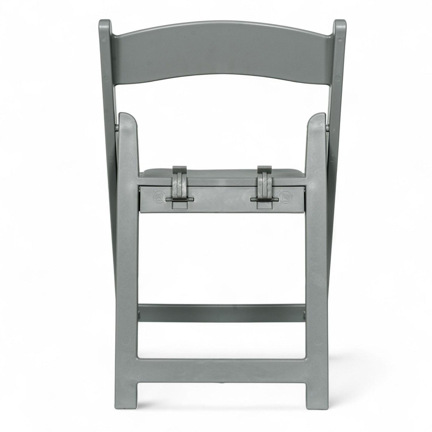 HERCULES Kids Gray Resin Folding Chair with White Gray Padded Seat Gray