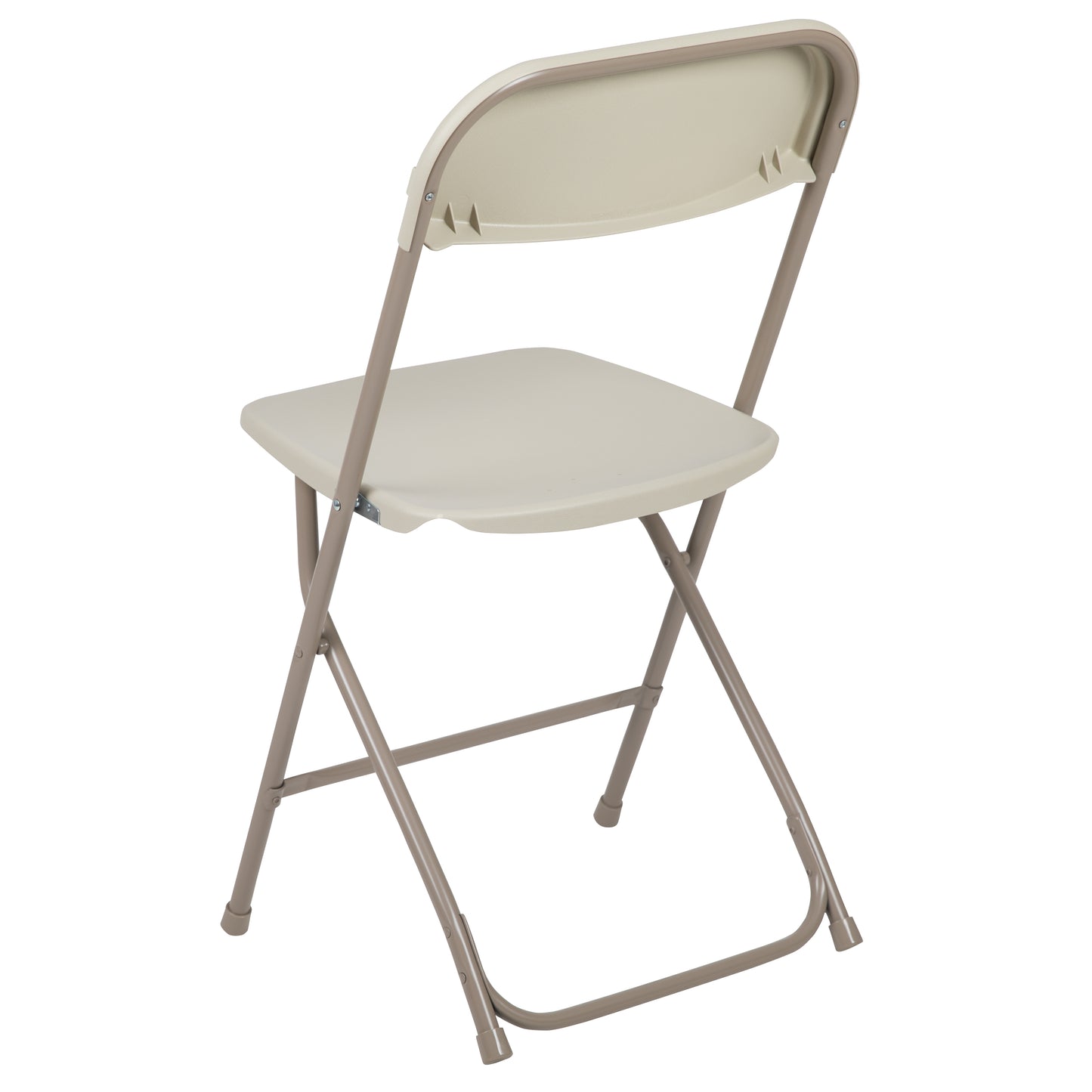 Hercules Series Plastic Folding Chair Beige - 2 Pack 650LB Weight Capacity Comfortable Event Chair-Lightweight Folding Chair Beige