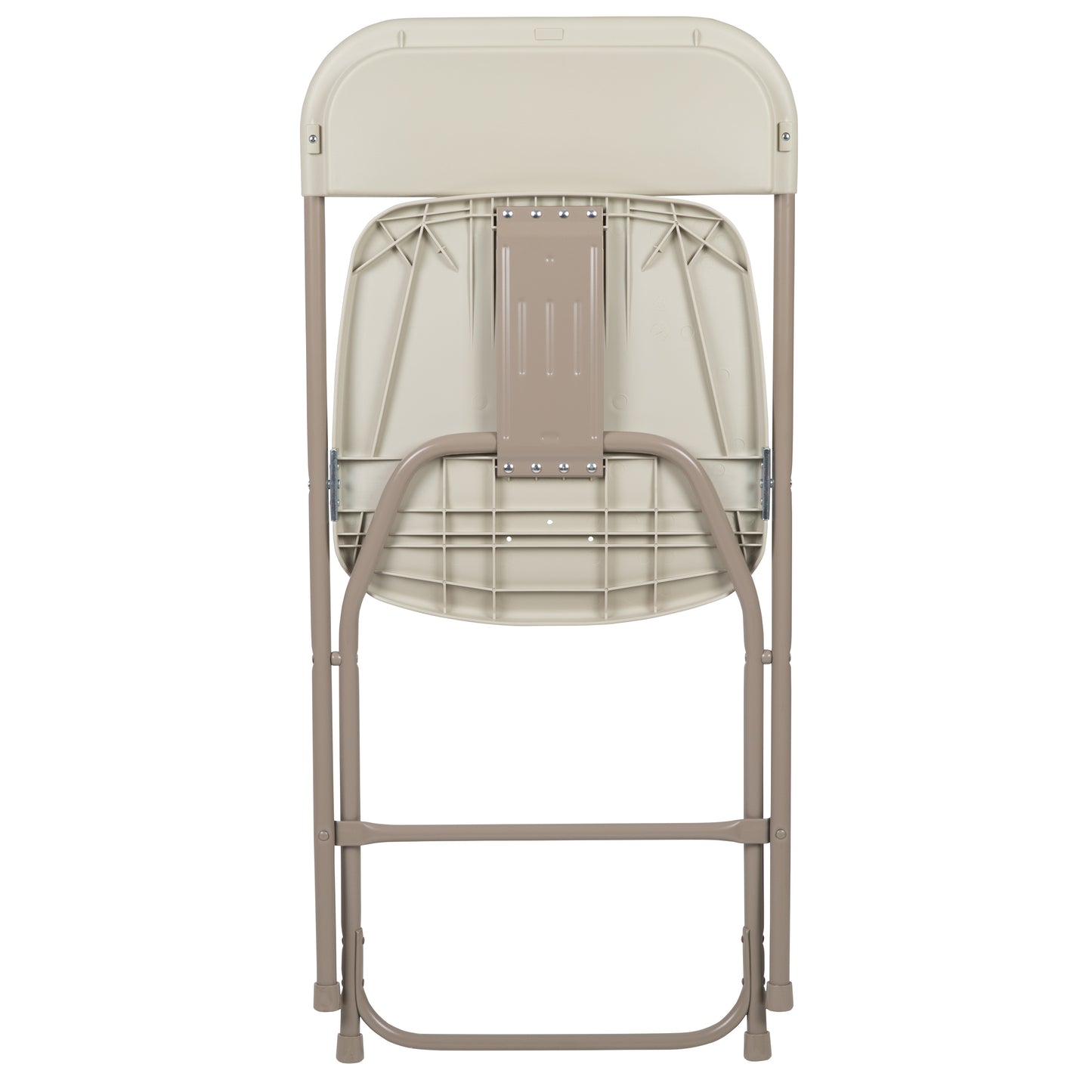Hercules Series Plastic Folding Chair Beige - 2 Pack 650LB Weight Capacity Comfortable Event Chair-Lightweight Folding Chair Beige