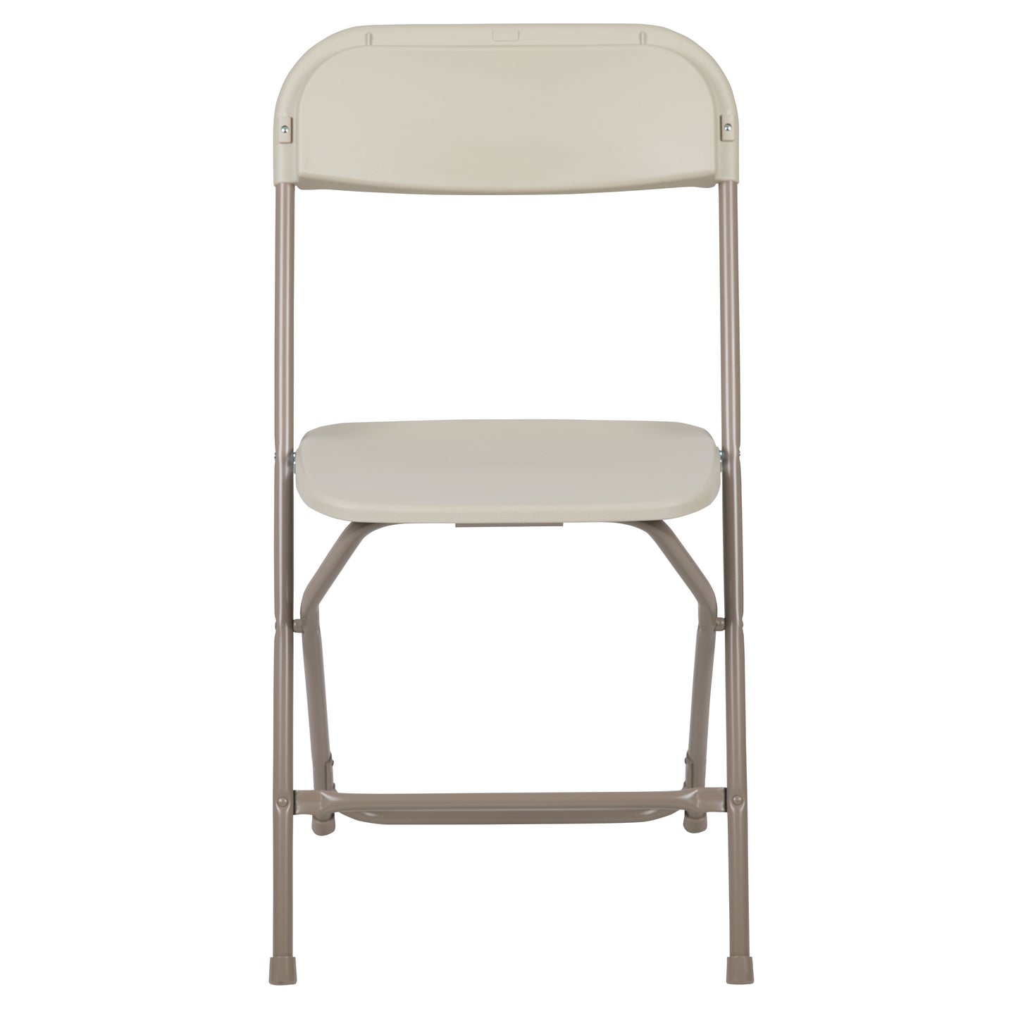 Hercules Series Plastic Folding Chair Beige - 2 Pack 650LB Weight Capacity Comfortable Event Chair-Lightweight Folding Chair Beige