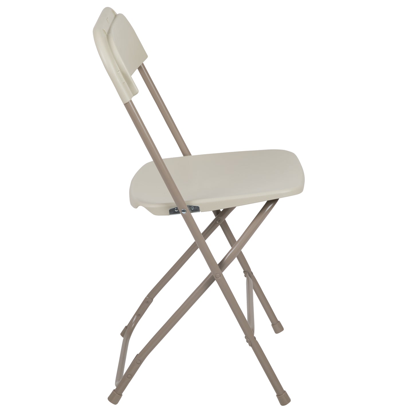 Hercules Series Plastic Folding Chair Beige - 2 Pack 650LB Weight Capacity Comfortable Event Chair-Lightweight Folding Chair Beige