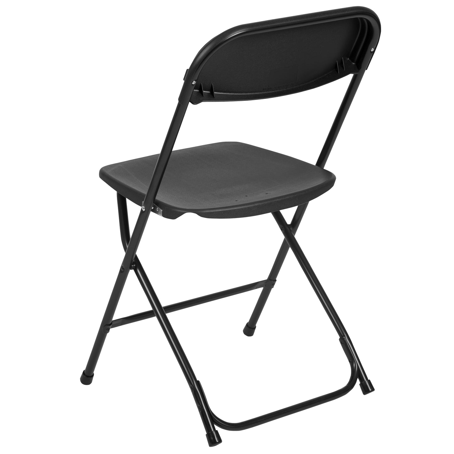 Hercules Series Plastic Folding Chair Black - 2 Pack 650LB Weight Capacity Comfortable Event Chair-Lightweight Folding Chair Black