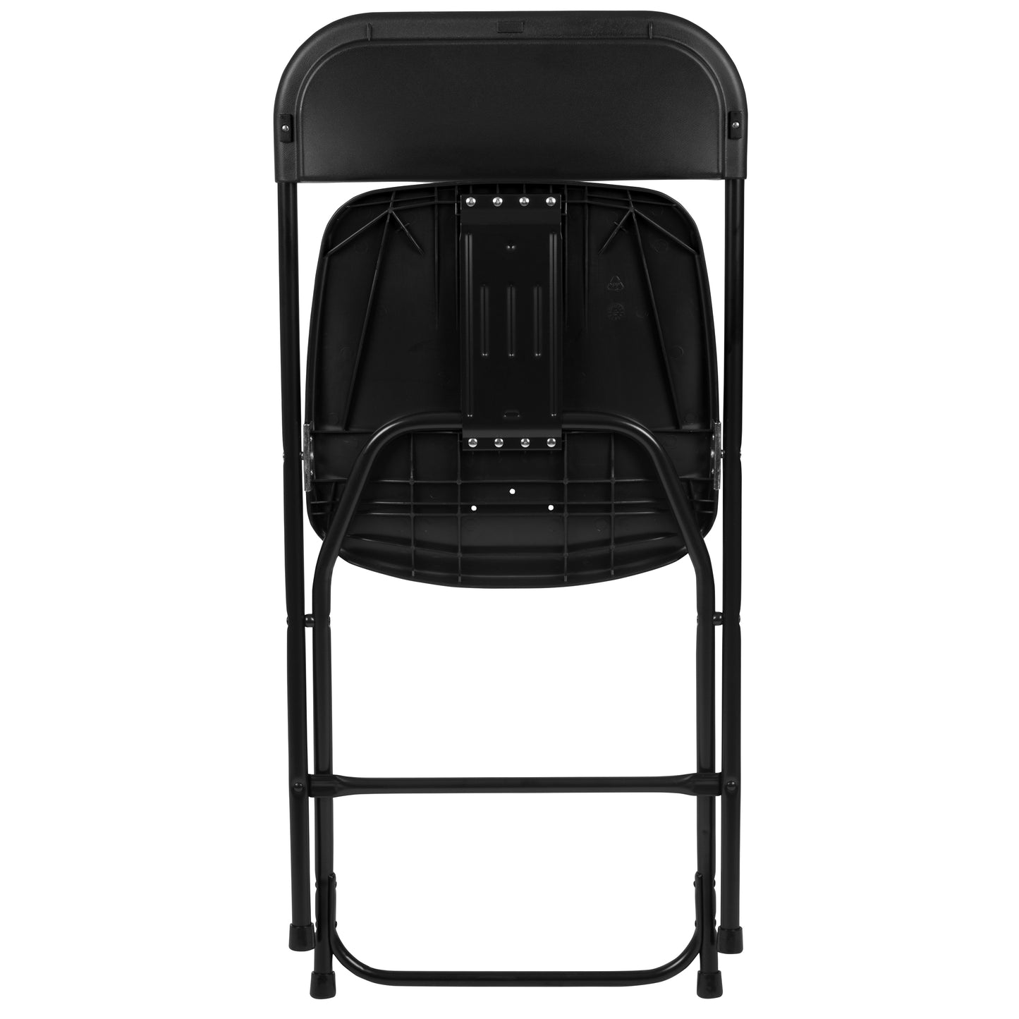 Hercules Series Plastic Folding Chair Black - 2 Pack 650LB Weight Capacity Comfortable Event Chair-Lightweight Folding Chair Black