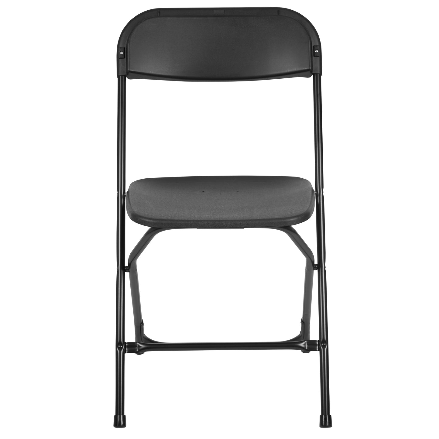Hercules Series Plastic Folding Chair Black - 2 Pack 650LB Weight Capacity Comfortable Event Chair-Lightweight Folding Chair Black