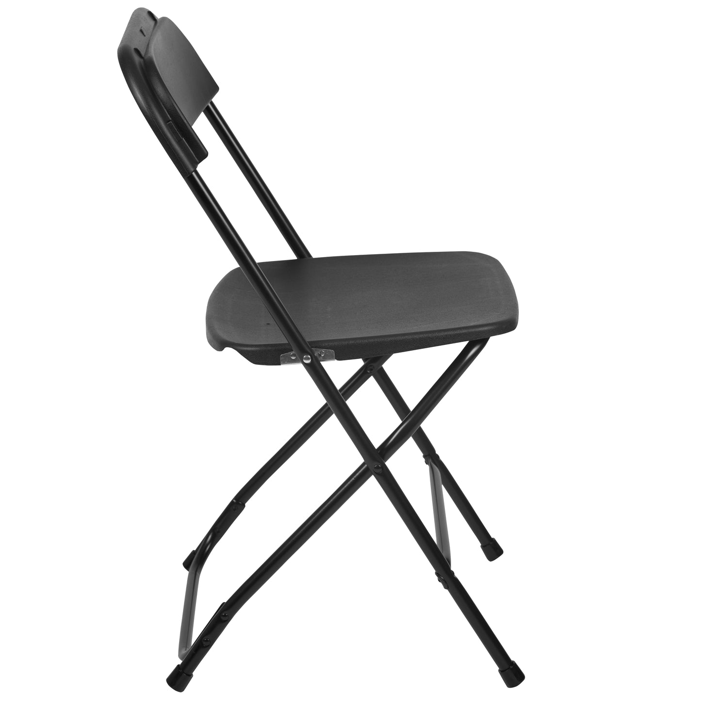 Hercules Series Plastic Folding Chair Black - 2 Pack 650LB Weight Capacity Comfortable Event Chair-Lightweight Folding Chair Black