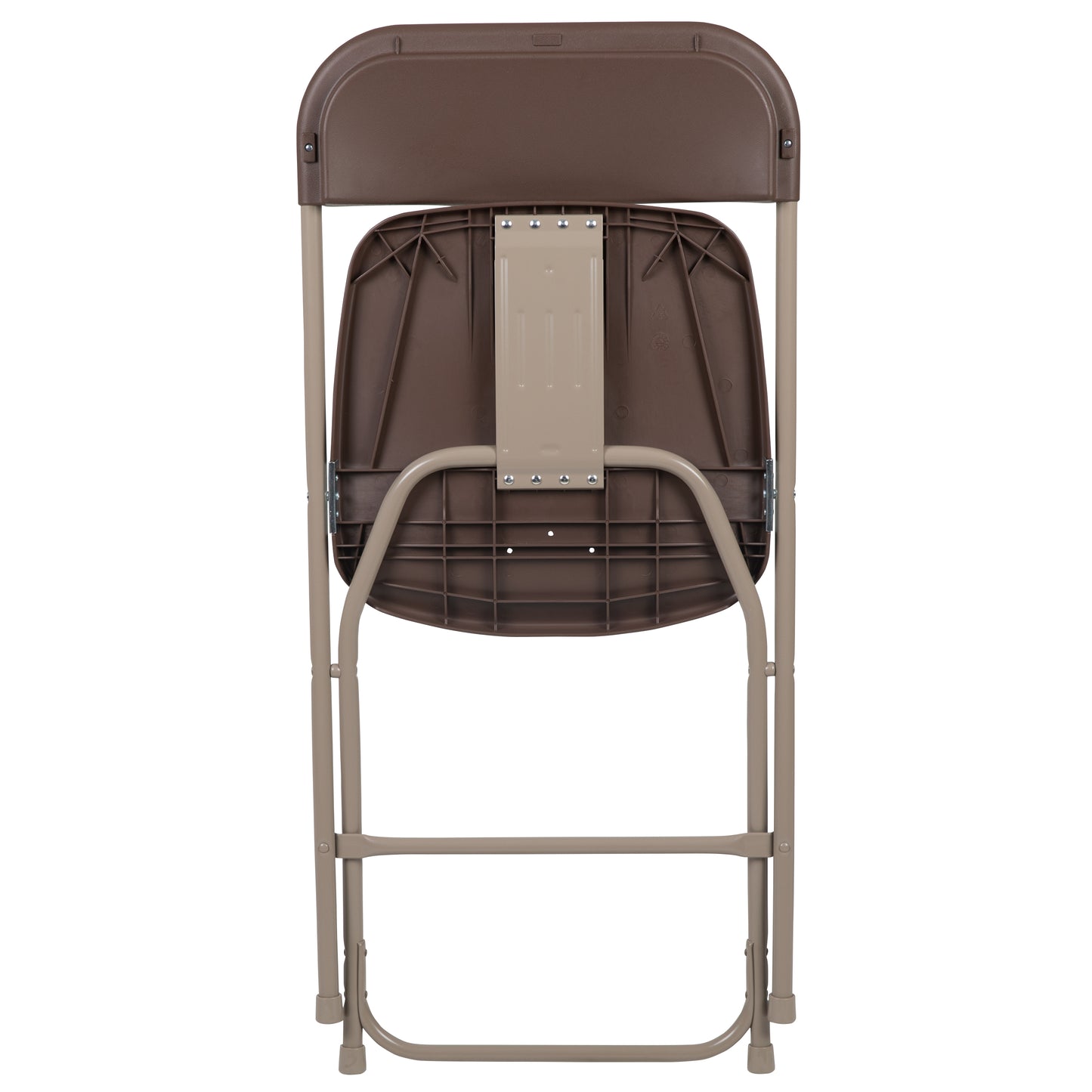 Hercules Series Plastic Folding Chair Brown - 2 Pack 650LB Weight Capacity Comfortable Event Chair-Lightweight Folding Chair Brown 2-LE-L-3-BROWN-GG