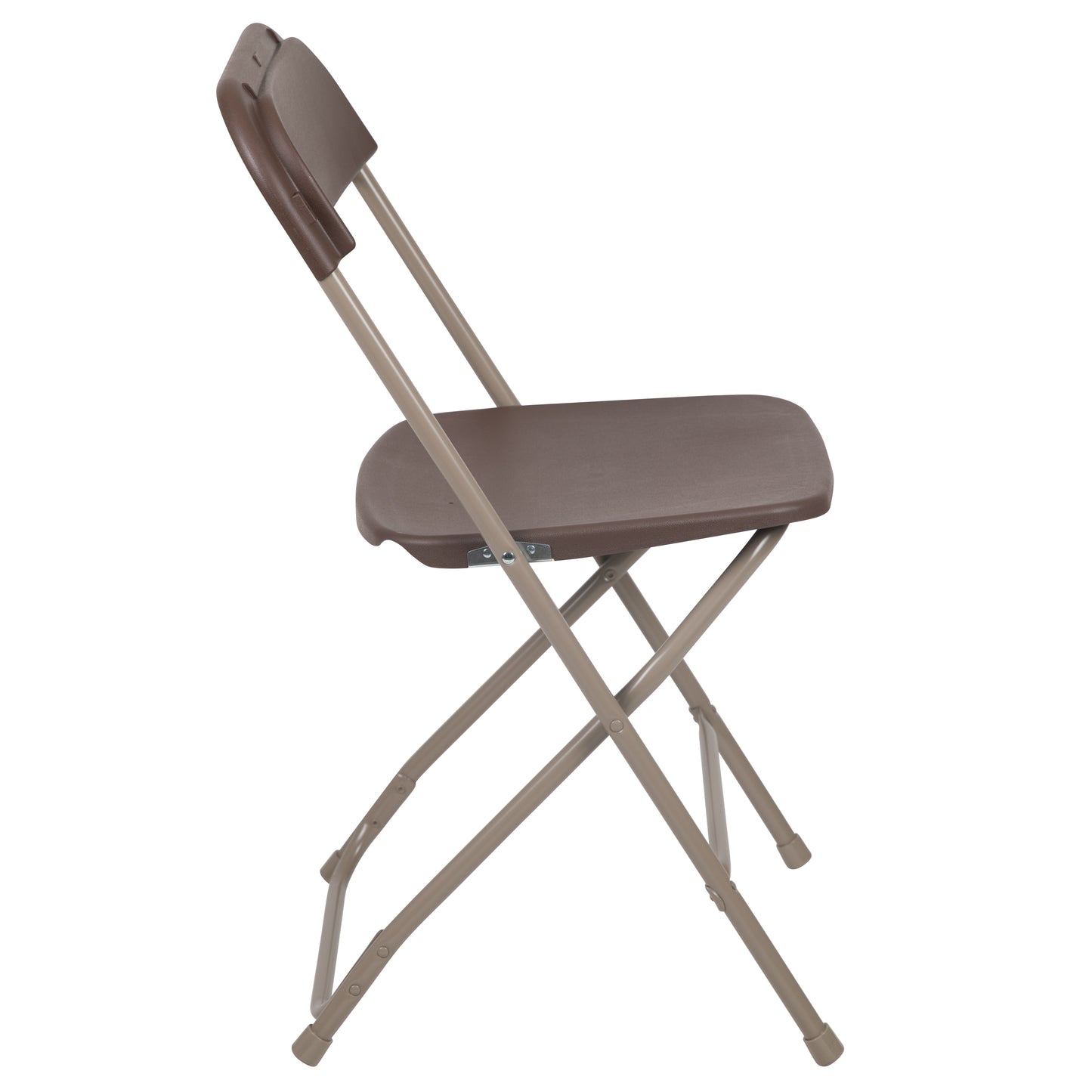 Hercules Series Plastic Folding Chair Brown - 2 Pack 650LB Weight Capacity Comfortable Event Chair-Lightweight Folding Chair Brown 2-LE-L-3-BROWN-GG