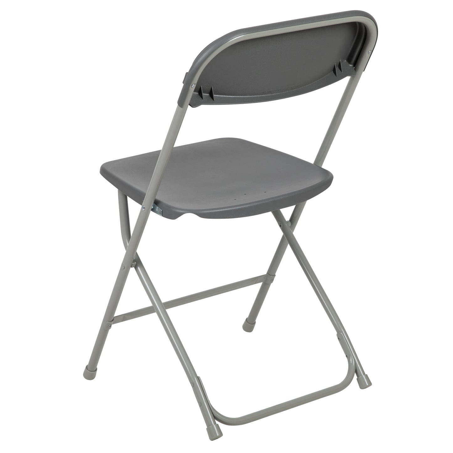 Hercules Series Plastic Folding Chair Grey - 2 Pack 650LB Weight Capacity Comfortable Event Chair-Lightweight Folding Chair Grey