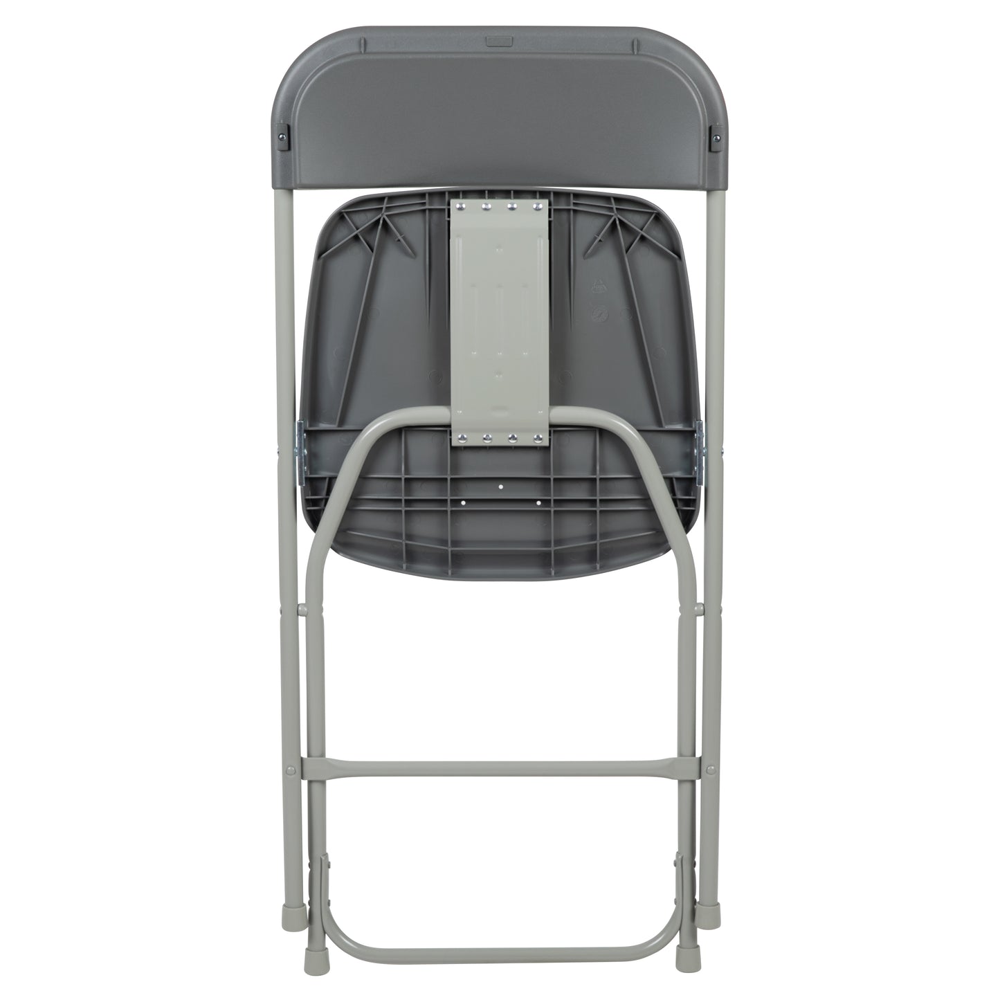 Hercules Series Plastic Folding Chair Grey - 2 Pack 650LB Weight Capacity Comfortable Event Chair-Lightweight Folding Chair Grey