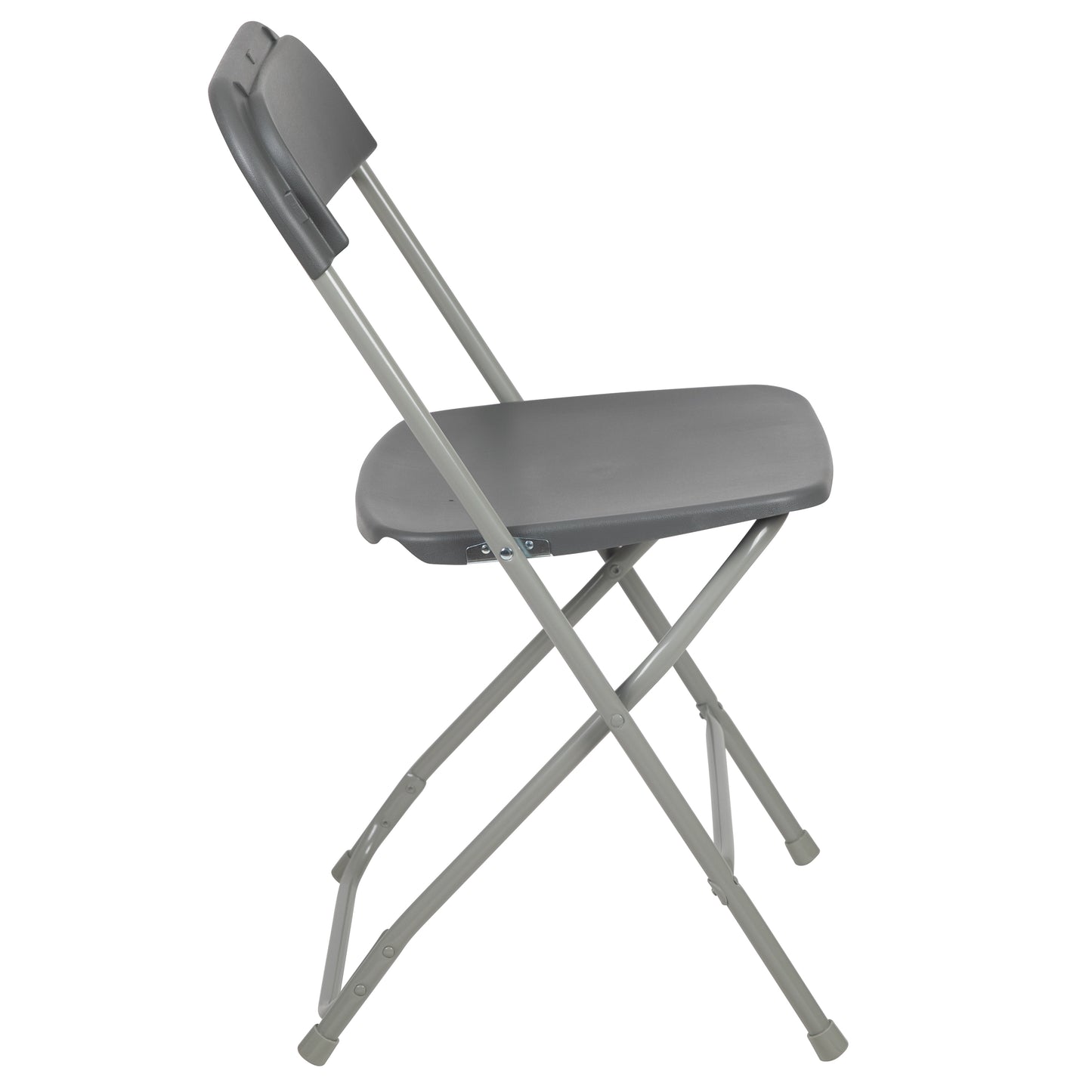 Hercules Series Plastic Folding Chair Grey - 2 Pack 650LB Weight Capacity Comfortable Event Chair-Lightweight Folding Chair Grey