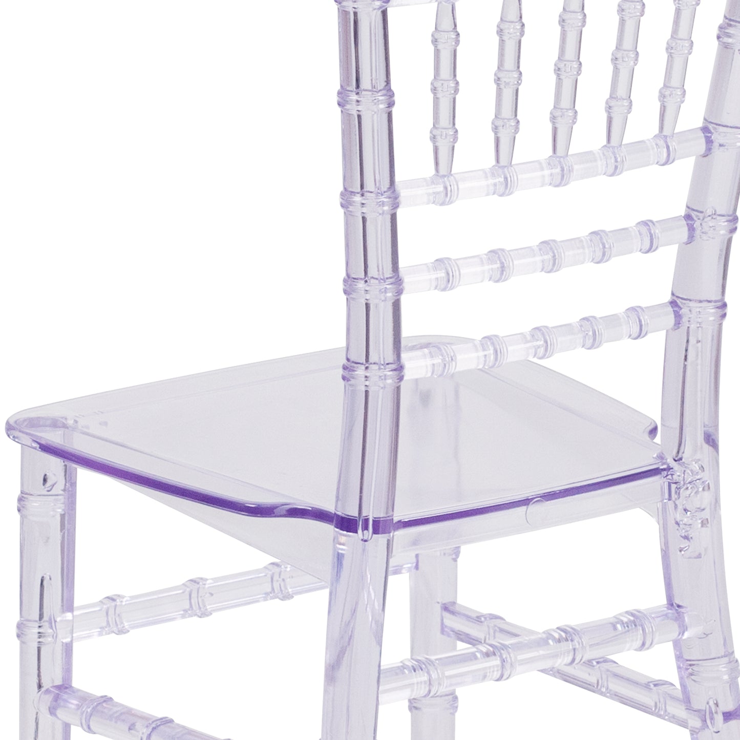 HERCULES Child Size Transparent Chiavari Chair – Durable Resin Kids Chair for Weddings, Parties & Everyday Use Clear
