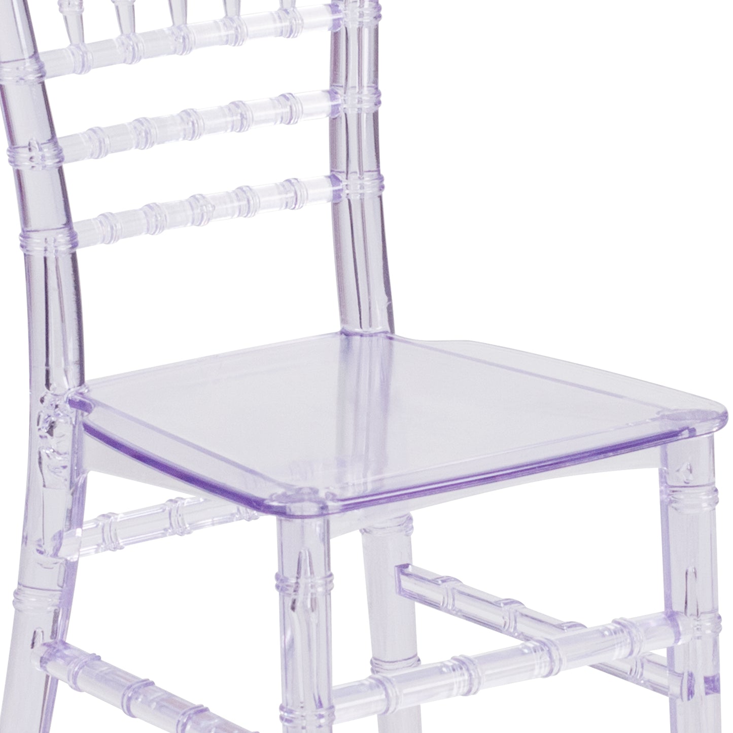 HERCULES Child Size Transparent Chiavari Chair – Durable Resin Kids Chair for Weddings, Parties & Everyday Use Clear