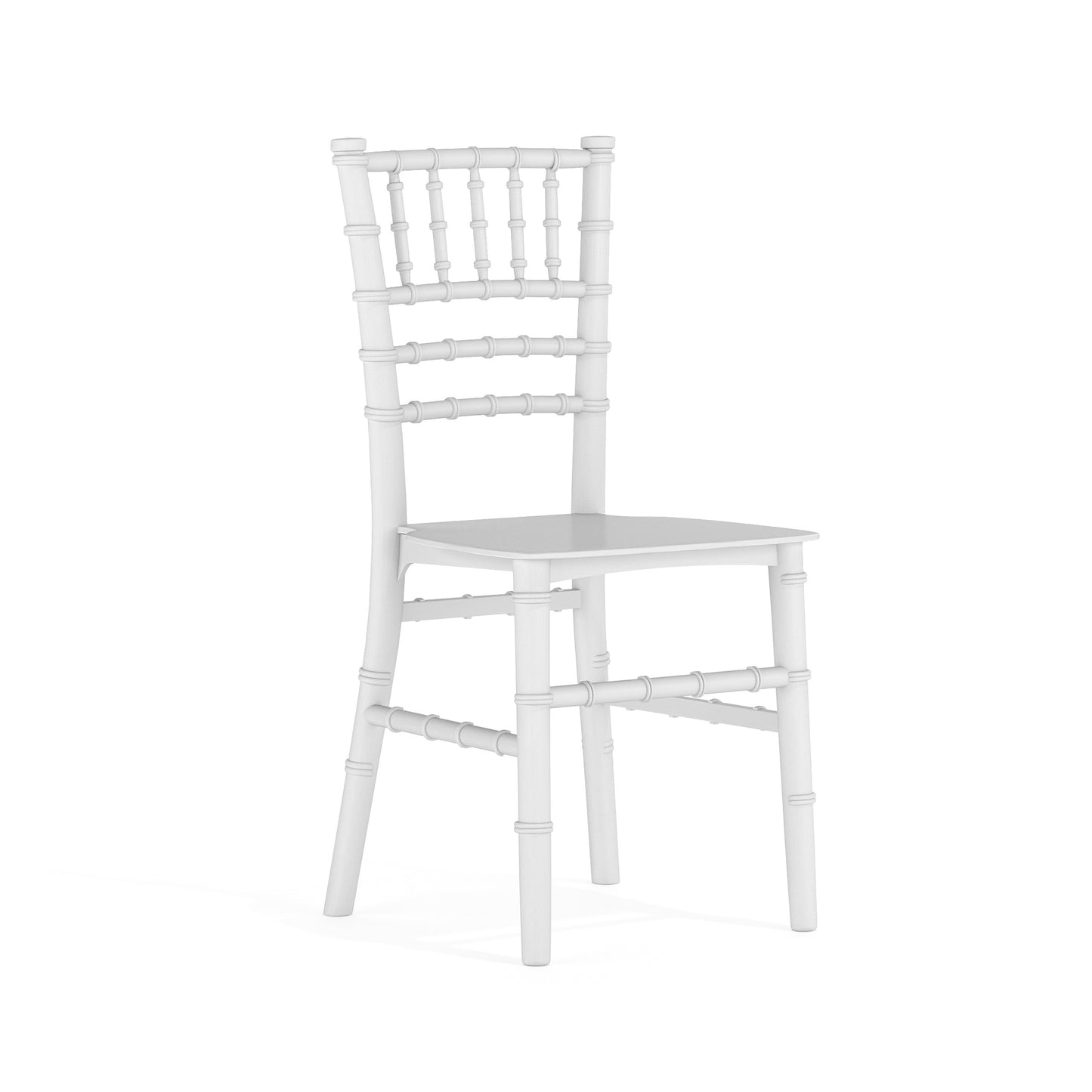 HERCULES Child Size White Chiavari Chair – Durable Resin Kids Chair for Weddings, Parties & Everyday Use White
