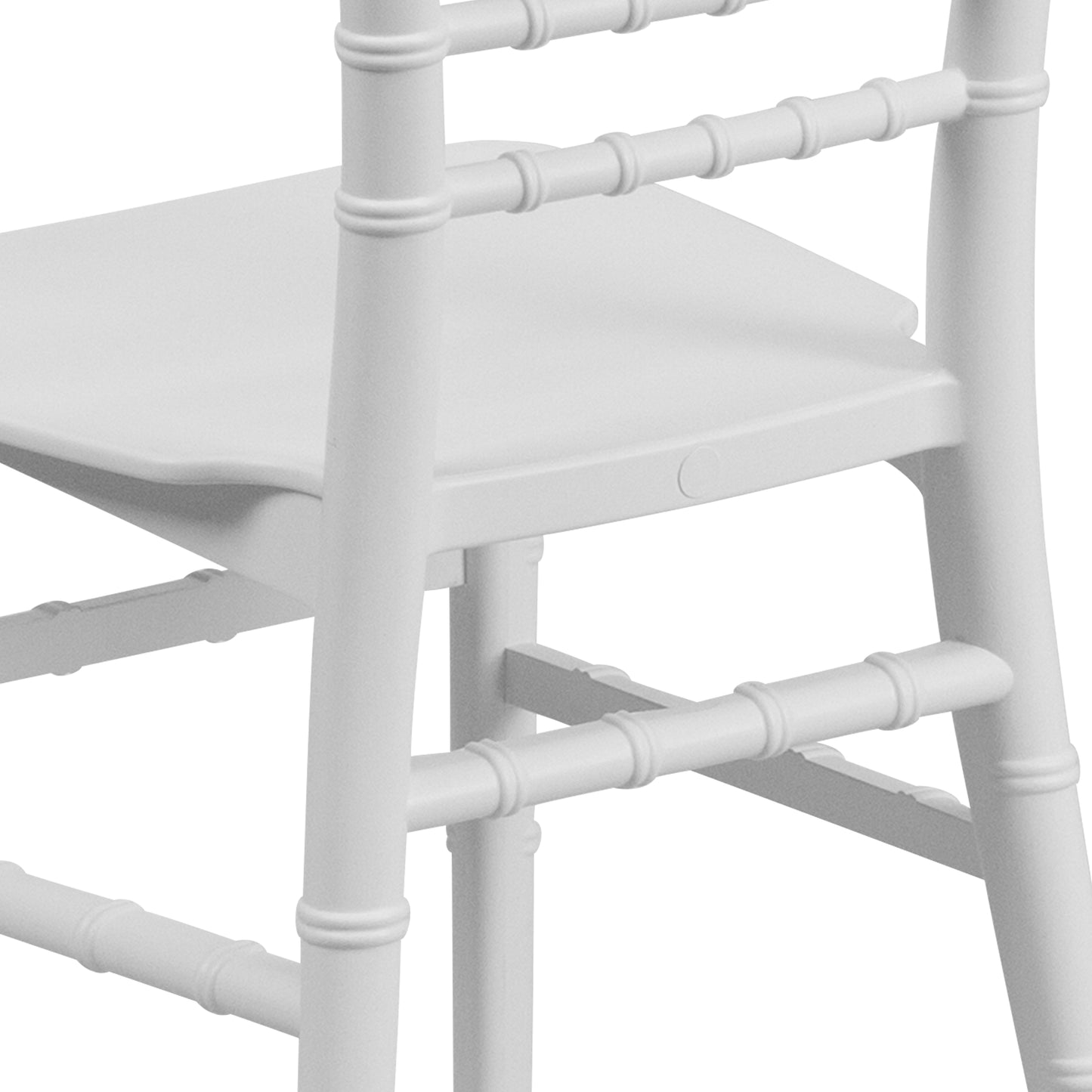 HERCULES Child Size White Chiavari Chair – Durable Resin Kids Chair for Weddings, Parties & Everyday Use White