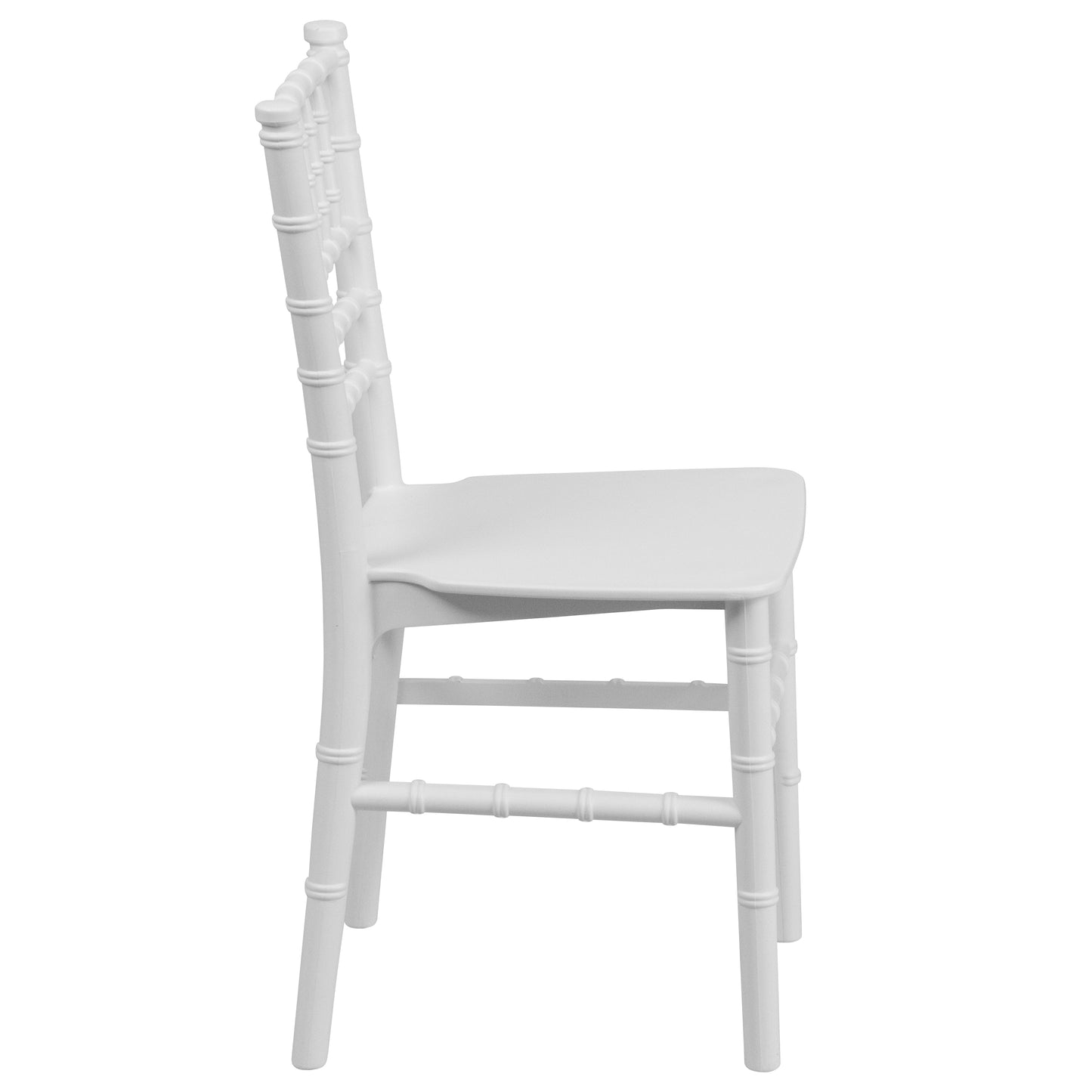 HERCULES Child Size White Chiavari Chair – Durable Resin Kids Chair for Weddings, Parties & Everyday Use White