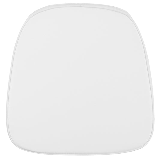 Louise Soft Snow White Fabric Chiavari Chair Cushion Snow White