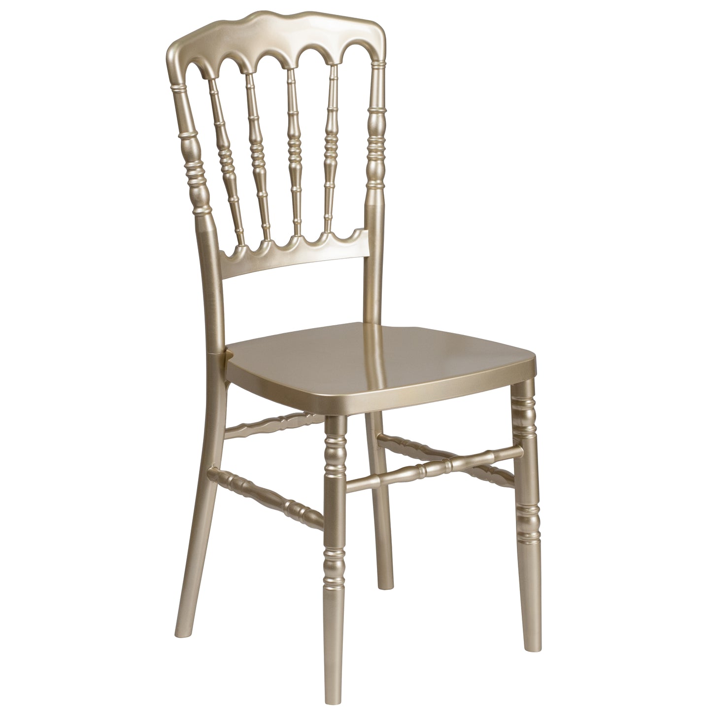 HERCULES Series Gold Resin Stacking Napoleon Chair Gold