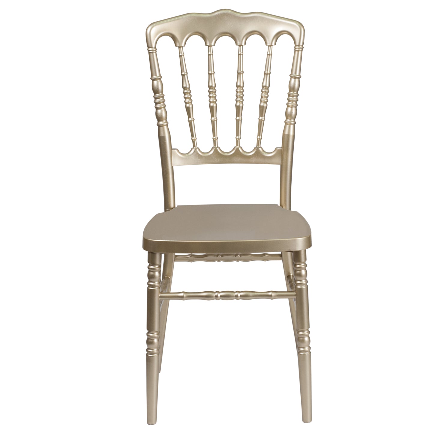 HERCULES Series Gold Resin Stacking Napoleon Chair Gold