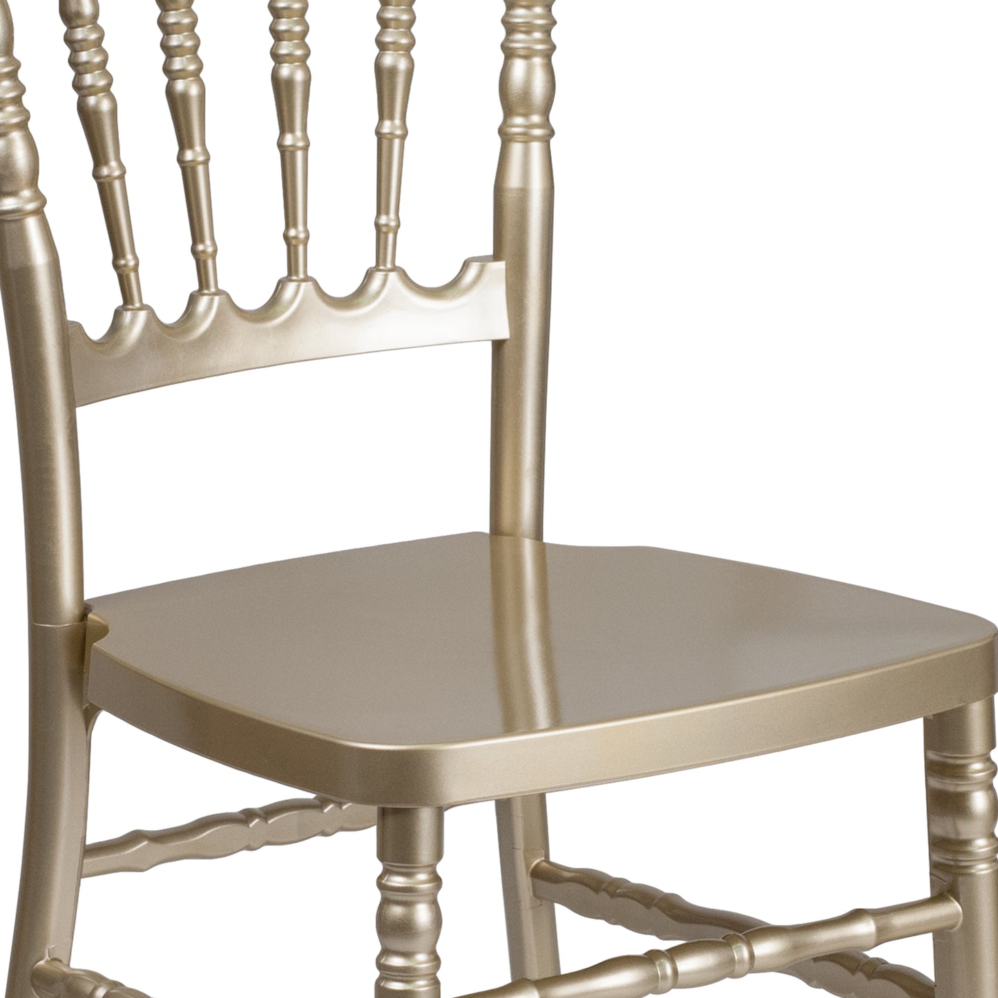 HERCULES Series Gold Resin Stacking Napoleon Chair Gold