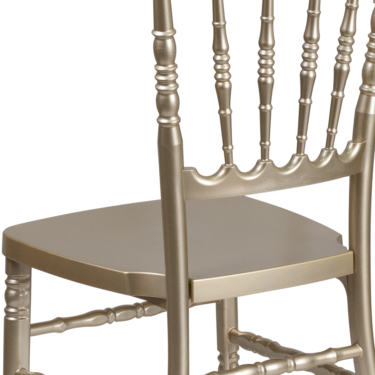 HERCULES Series Gold Resin Stacking Napoleon Chair Gold