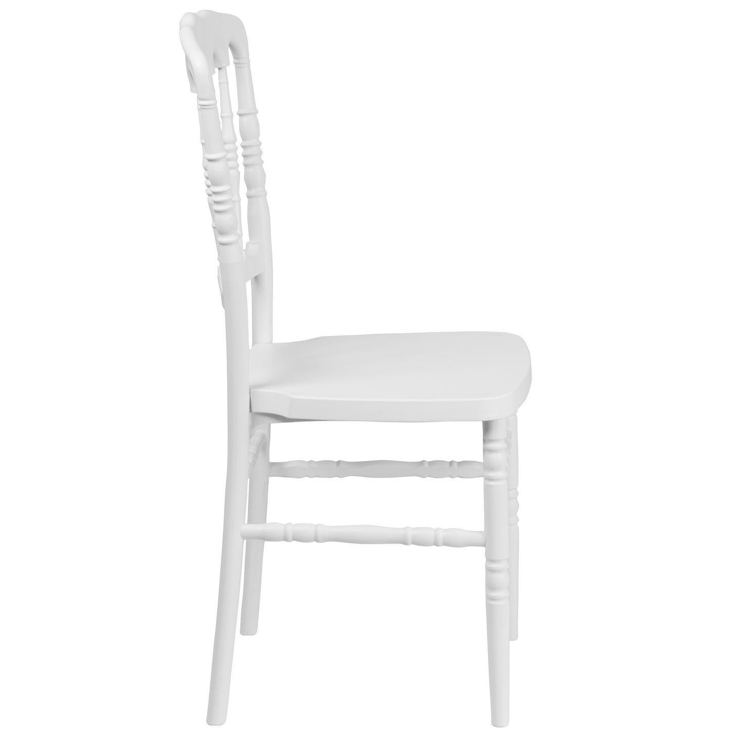 HERCULES Series White Resin Stacking Napoleon Chair White