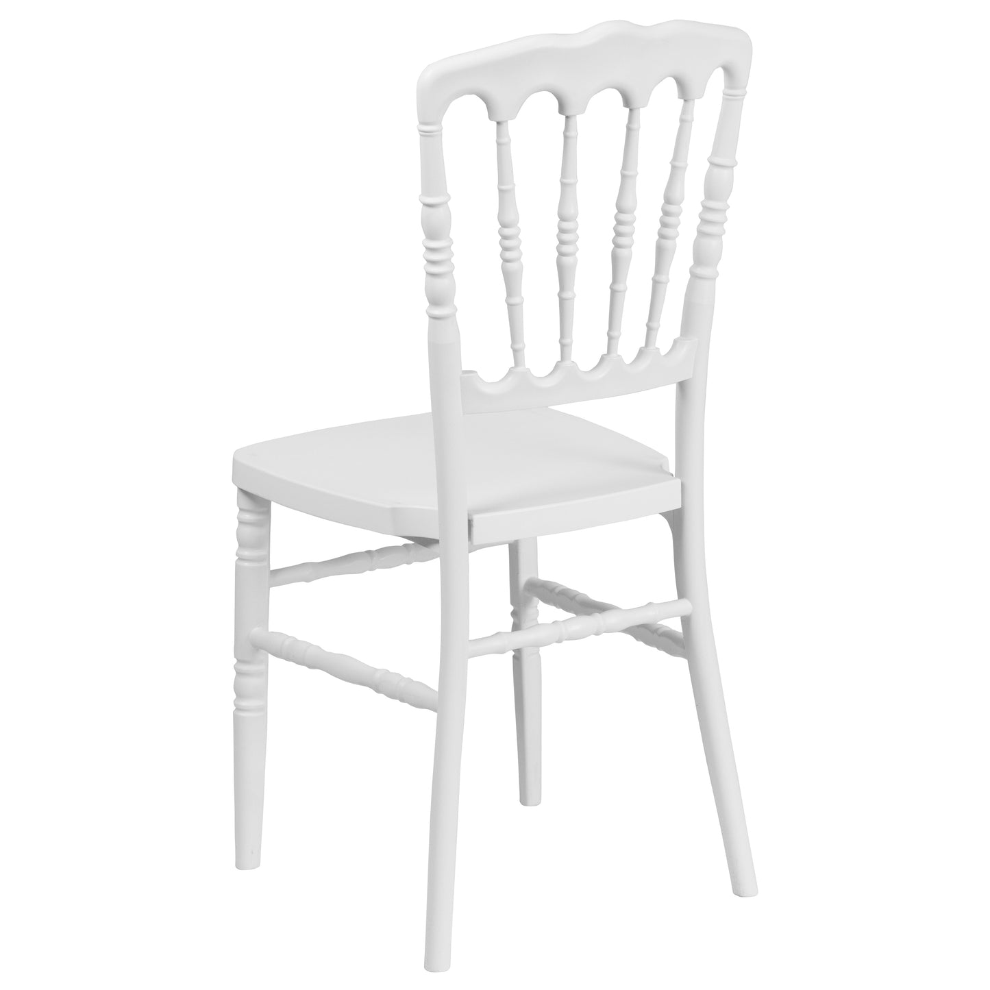HERCULES Series White Resin Stacking Napoleon Chair White