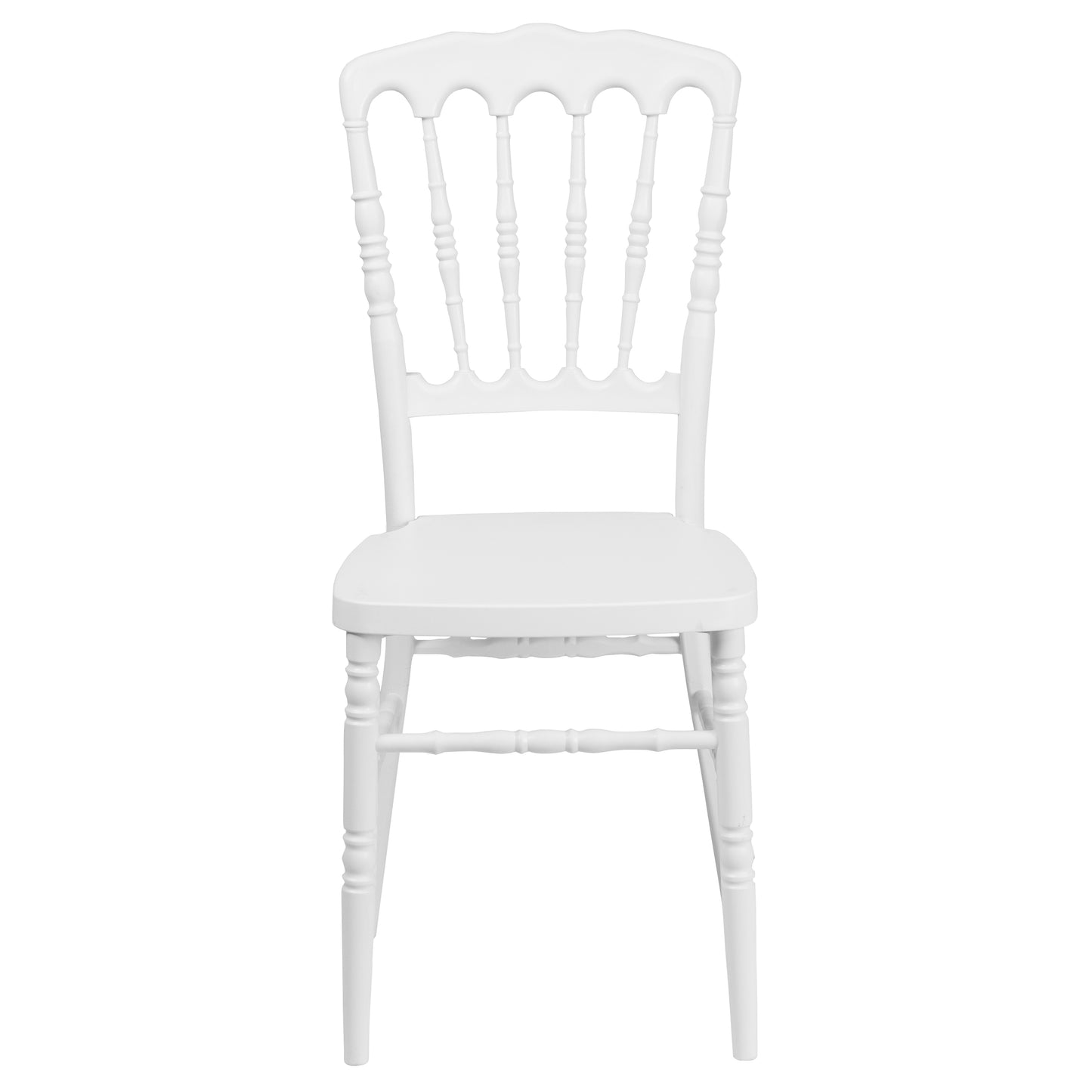 HERCULES Series White Resin Stacking Napoleon Chair White