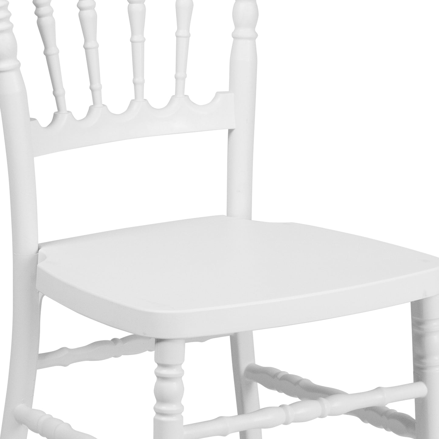 HERCULES Series White Resin Stacking Napoleon Chair White