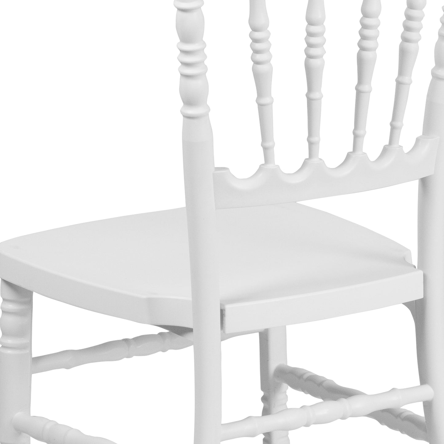HERCULES Series White Resin Stacking Napoleon Chair White