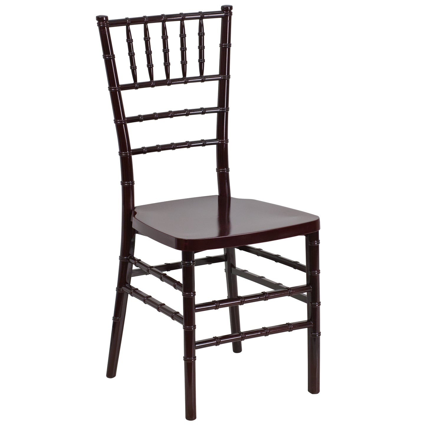 HERCULES PREMIUM Series Mahogany Resin Stacking Chiavari Chair Mahogany LE-MAHOGANY-GG