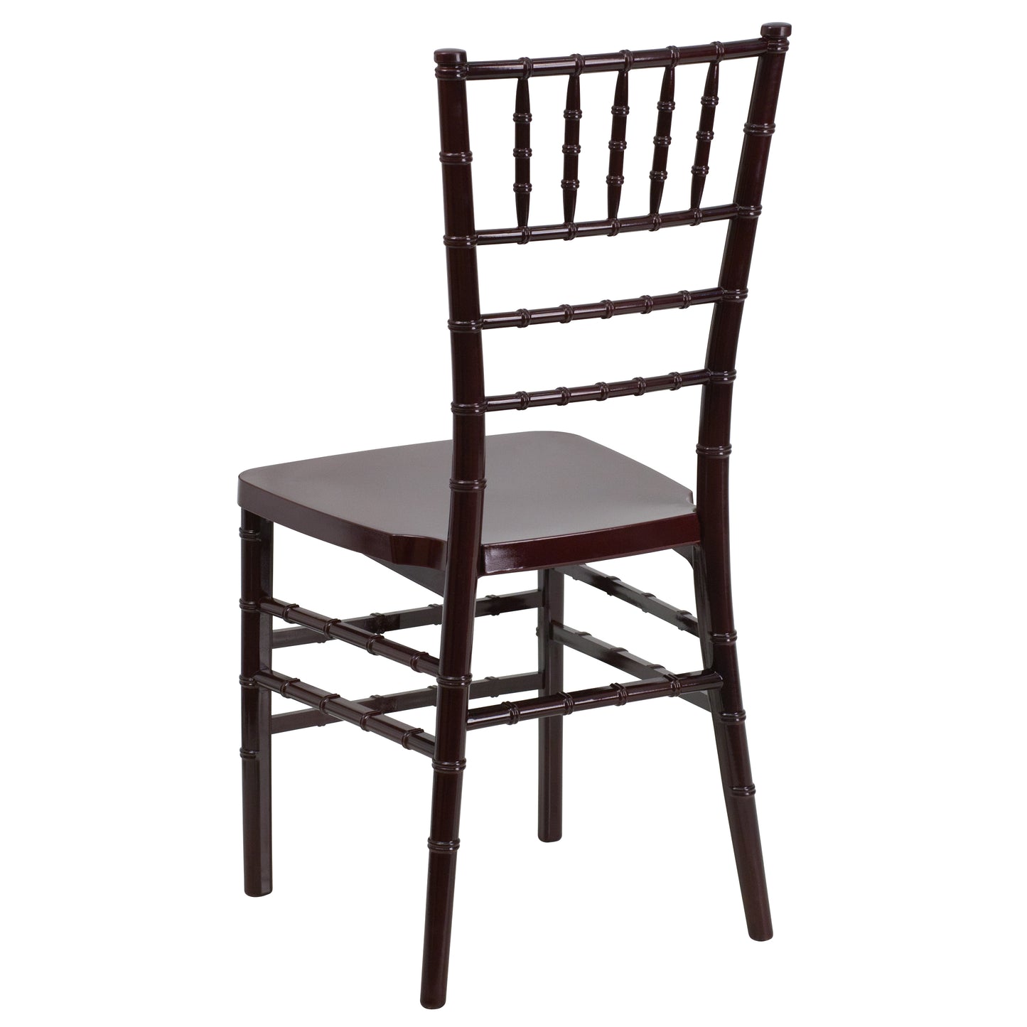 HERCULES PREMIUM Series Mahogany Resin Stacking Chiavari Chair Mahogany LE-MAHOGANY-GG