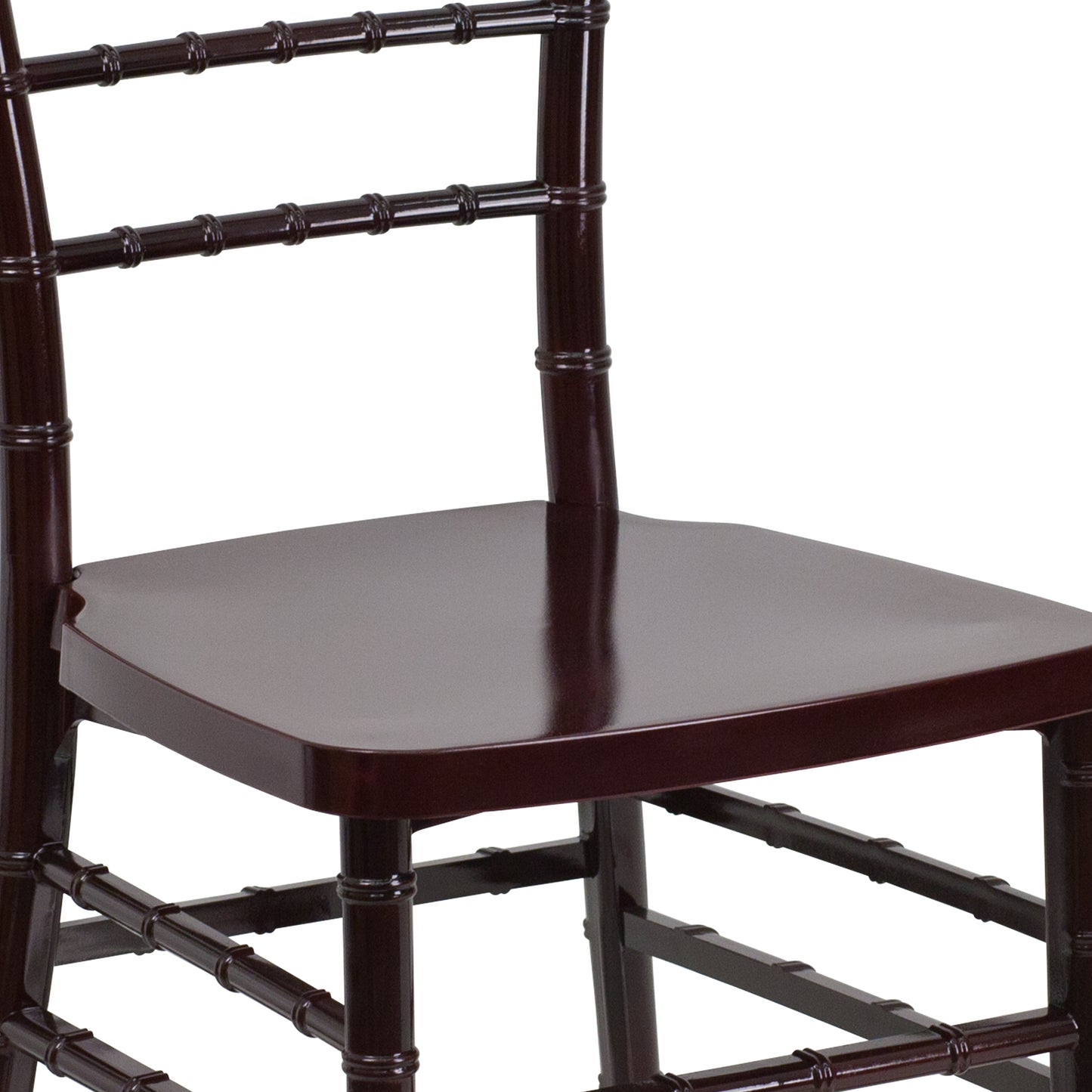 HERCULES PREMIUM Series Mahogany Resin Stacking Chiavari Chair Mahogany LE-MAHOGANY-GG