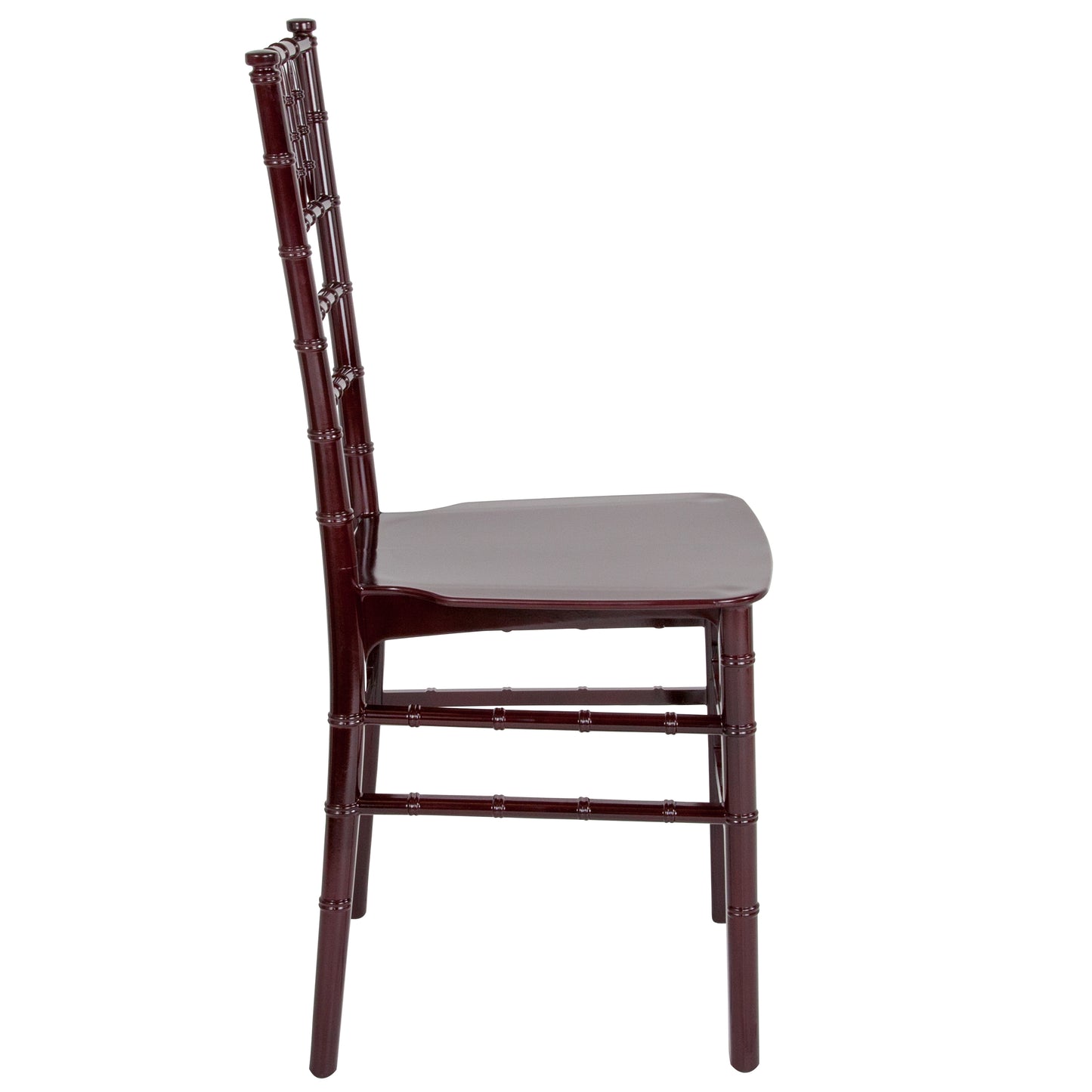 HERCULES Series Mahogany Resin Stacking Chiavari Chair Mahogany