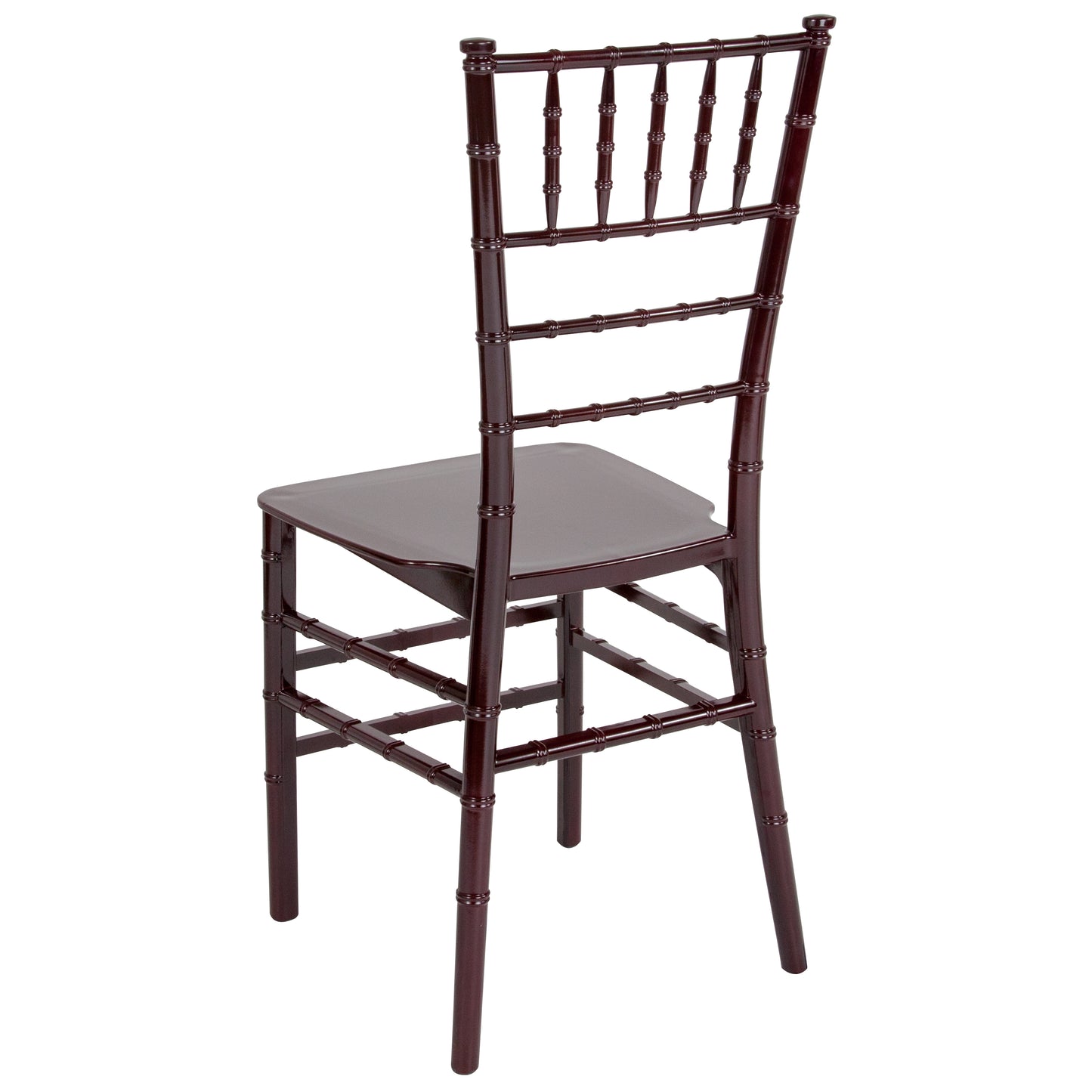 HERCULES Series Mahogany Resin Stacking Chiavari Chair Mahogany
