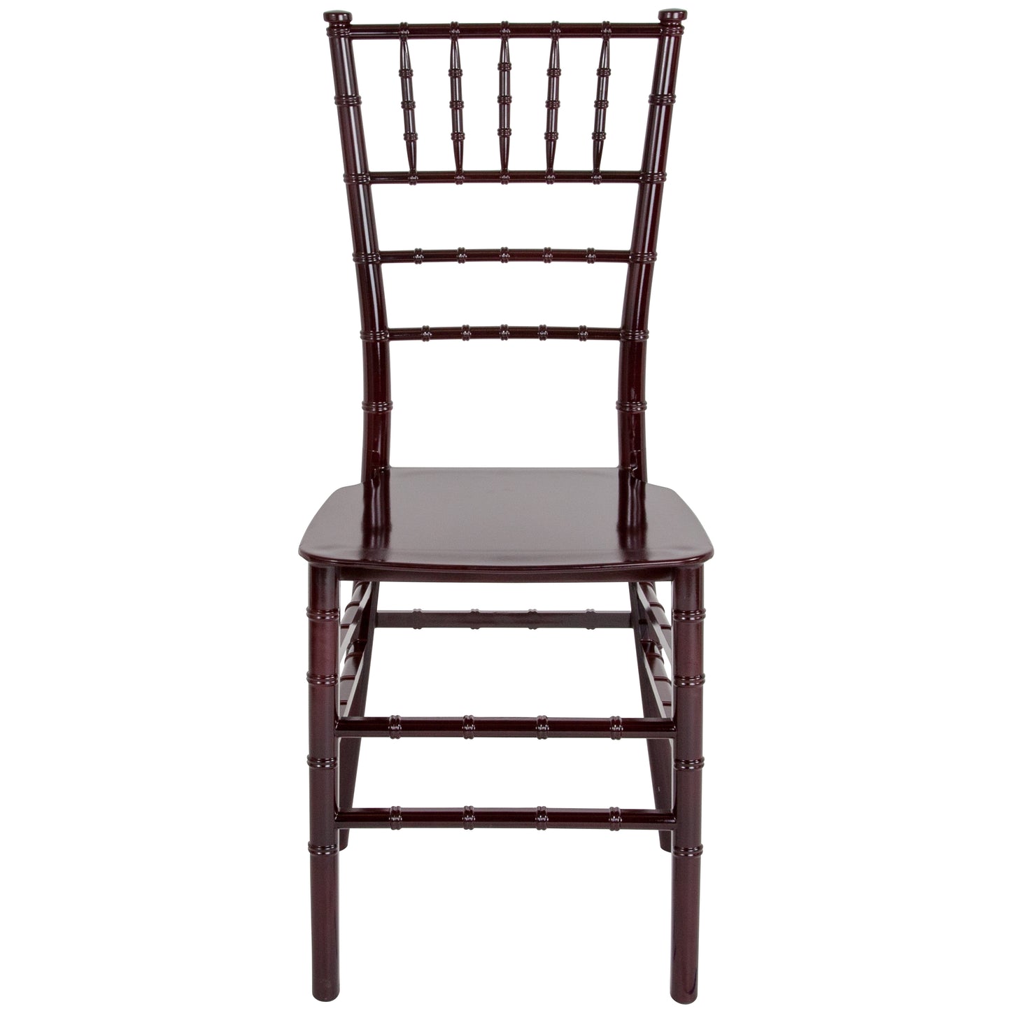 HERCULES Series Mahogany Resin Stacking Chiavari Chair Mahogany