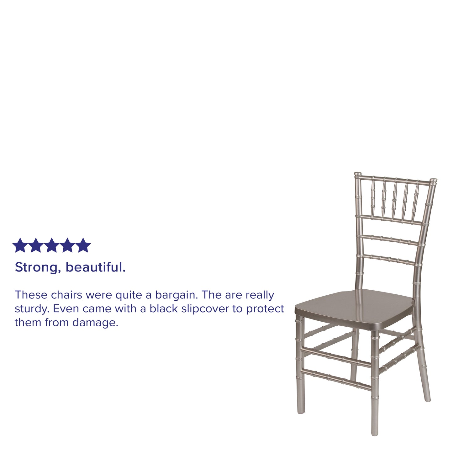 HERCULES PREMIUM Series Pewter Resin Stacking Chiavari Chair Pewter LE-PEWTER-GG
