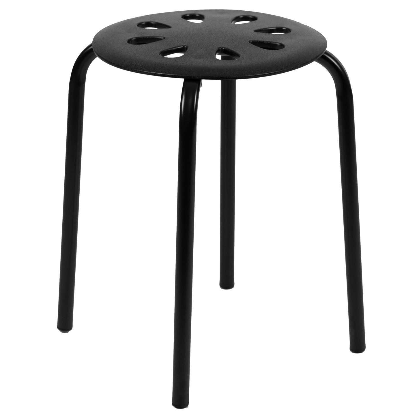 Bailey Plastic Nesting Stack Stools, 17.5"Height, Black (5 Pack) Black LE-S1-BLACK-GG