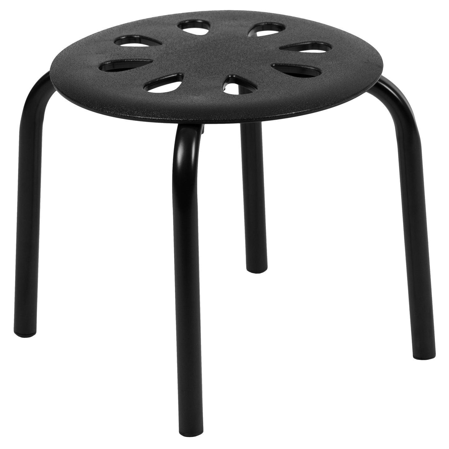 Bentley Plastic Nesting Stack Stools, 11.5"Height, Black (5 Pack) Black LE-S2-BLACK-GG