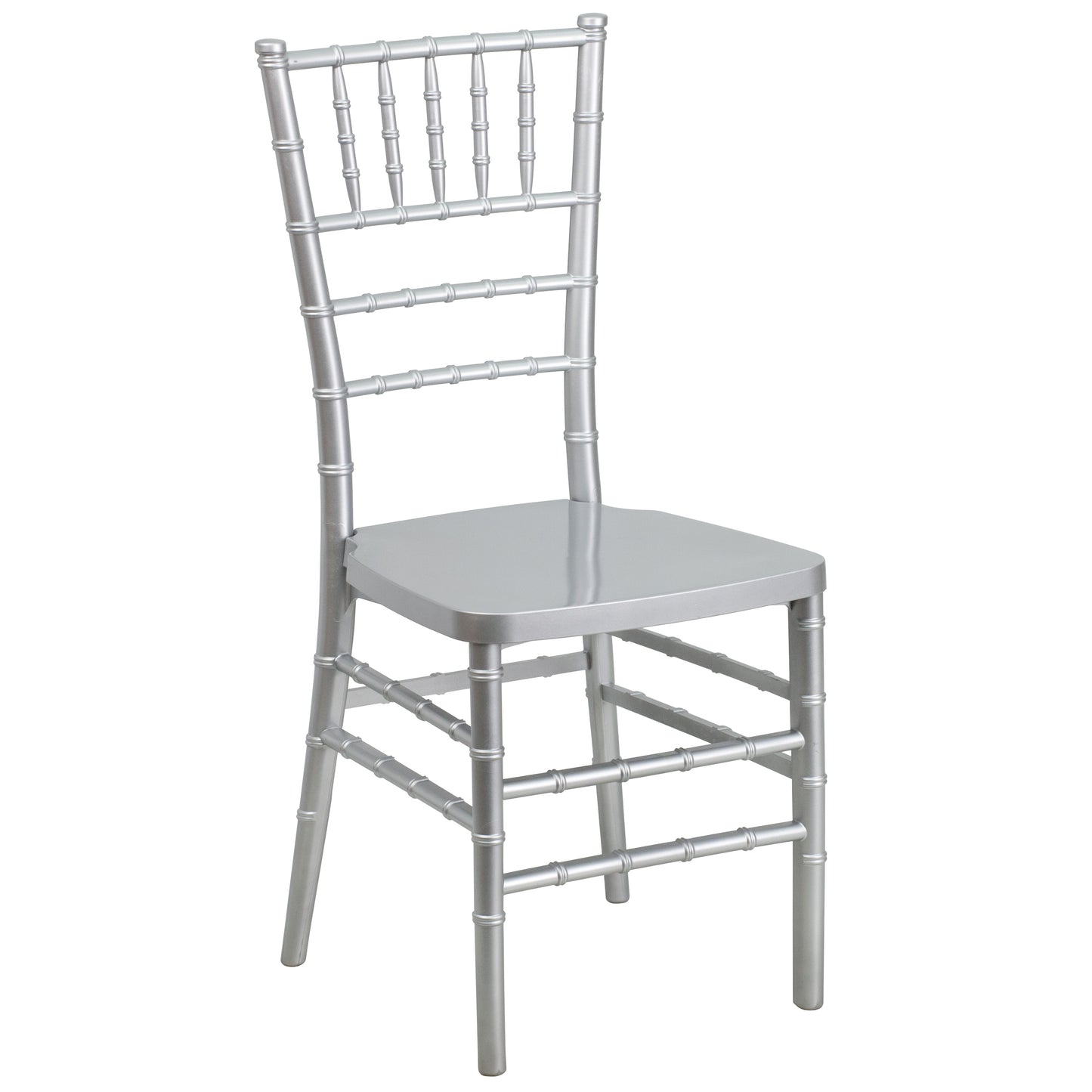 HERCULES PREMIUM Series Silver Resin Stacking Chiavari Chair Silver