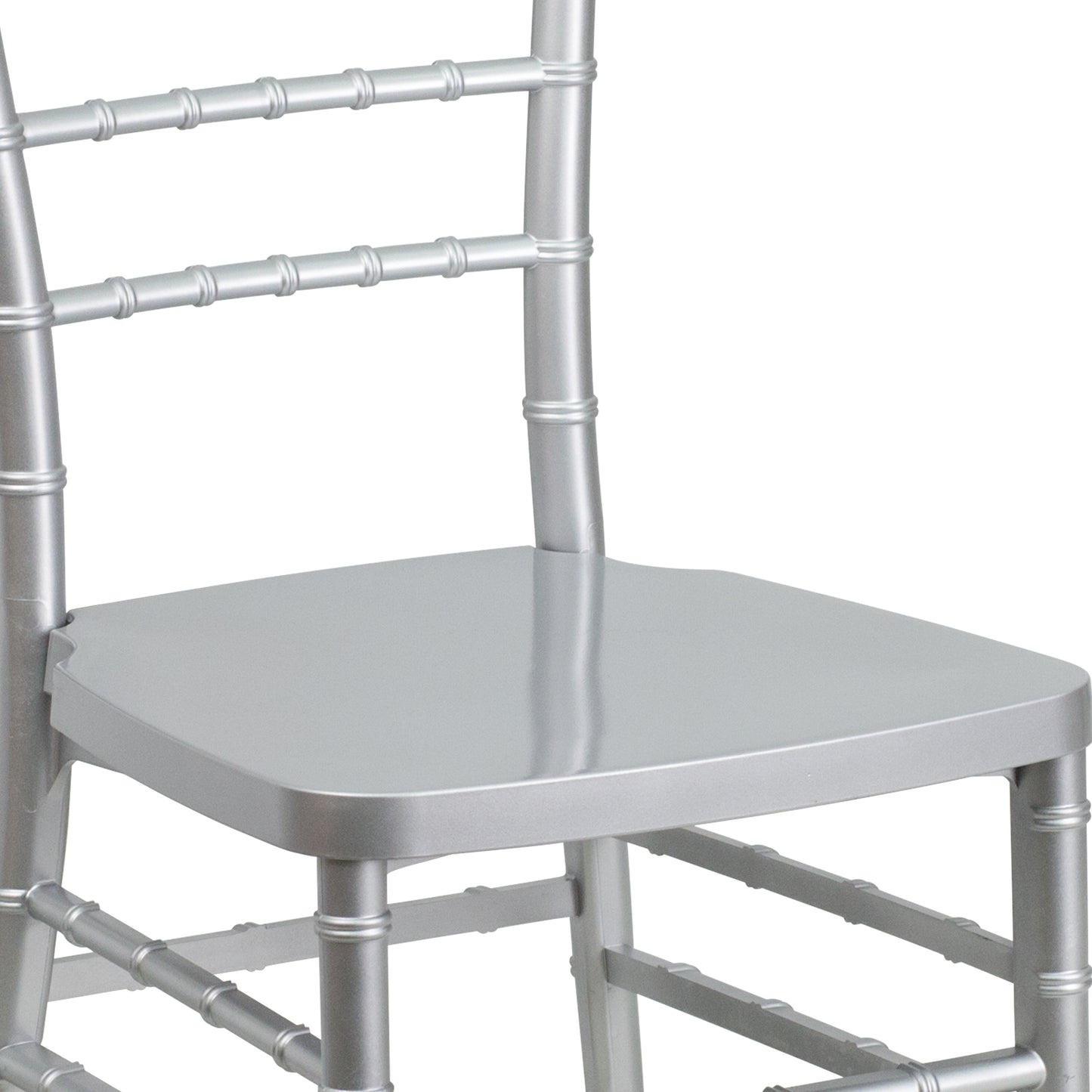 HERCULES PREMIUM Series Silver Resin Stacking Chiavari Chair Silver
