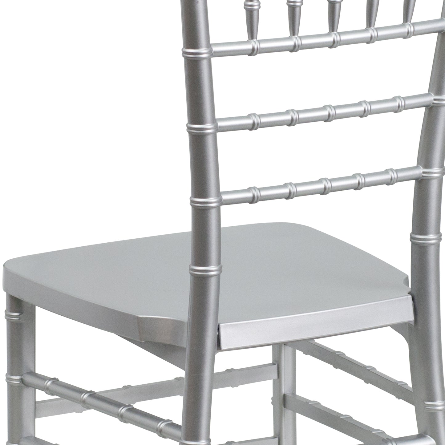 HERCULES PREMIUM Series Silver Resin Stacking Chiavari Chair Silver