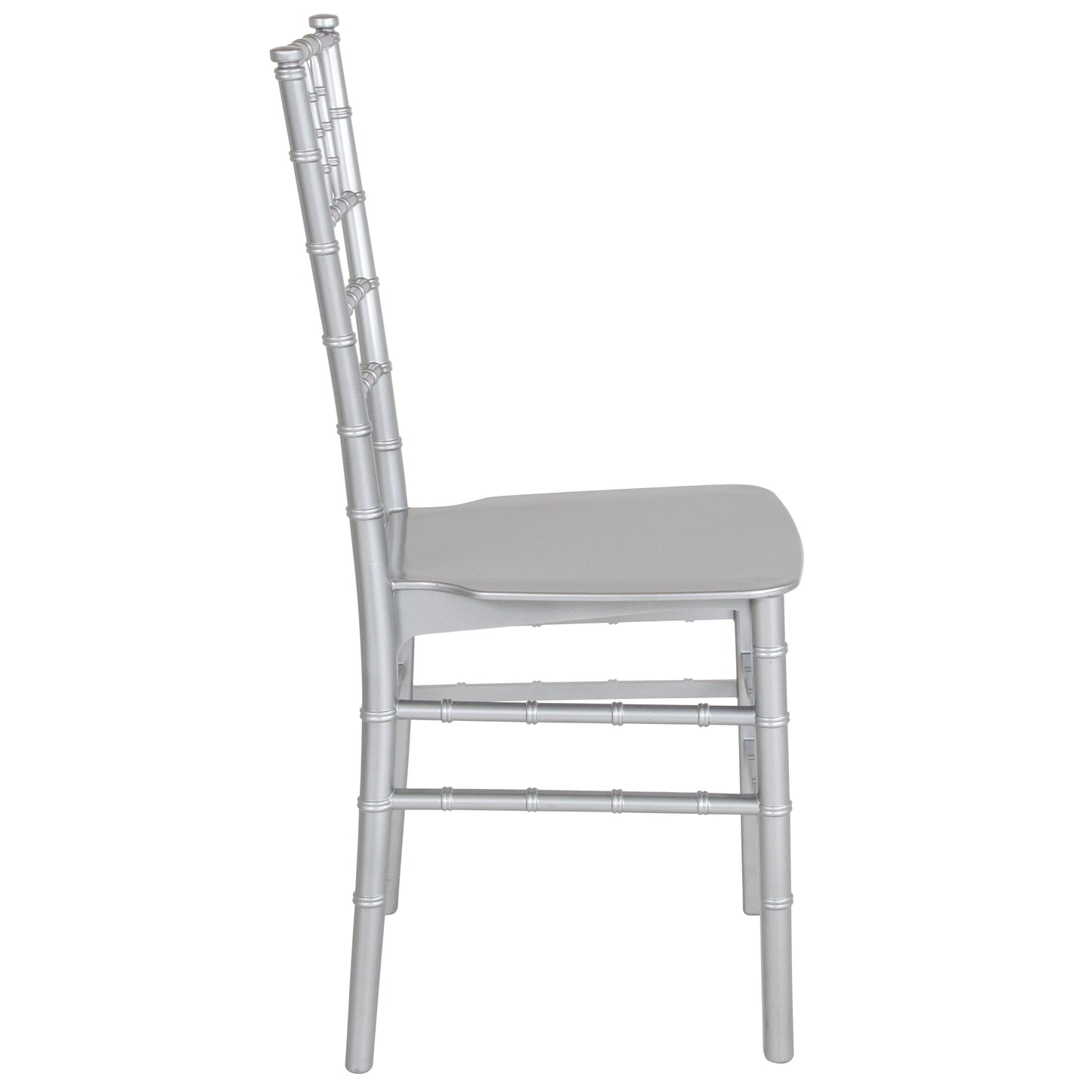 HERCULES Series Silver Resin Stacking Chiavari Chair Silver