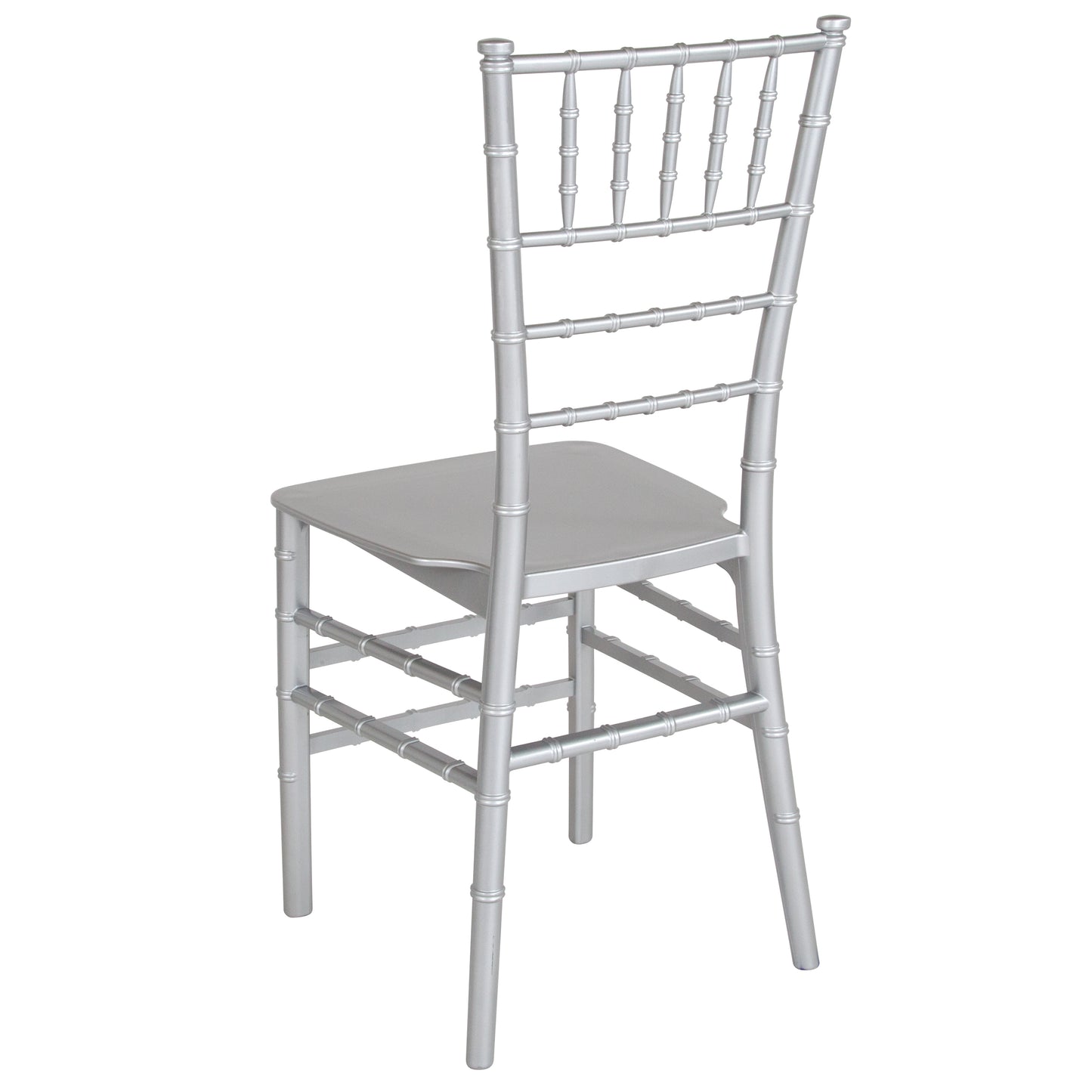 HERCULES Series Silver Resin Stacking Chiavari Chair Silver