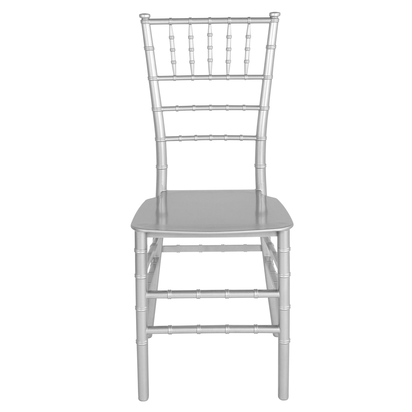 HERCULES Series Silver Resin Stacking Chiavari Chair Silver