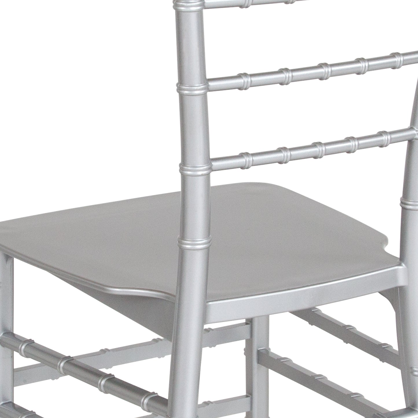 HERCULES Series Silver Resin Stacking Chiavari Chair Silver