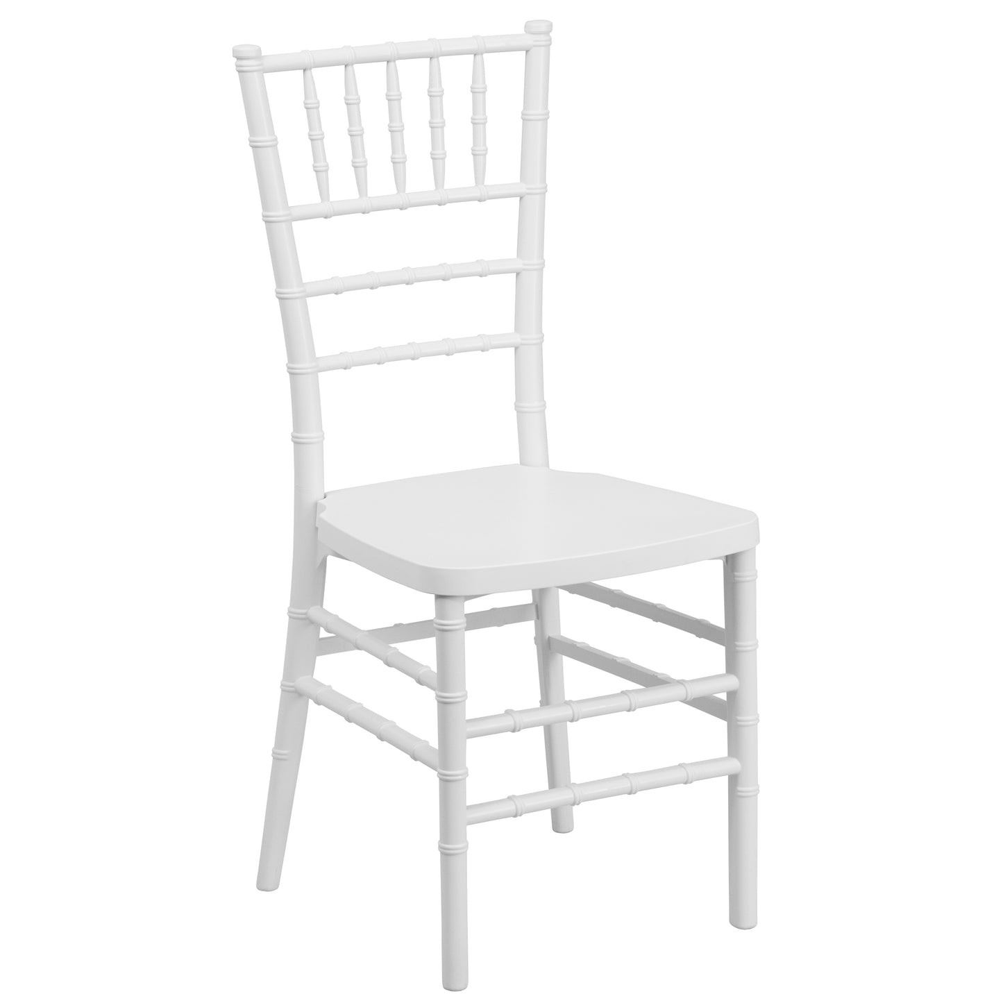 HERCULES PREMIUM Series Matte White Resin Stacking Chiavari Chair White