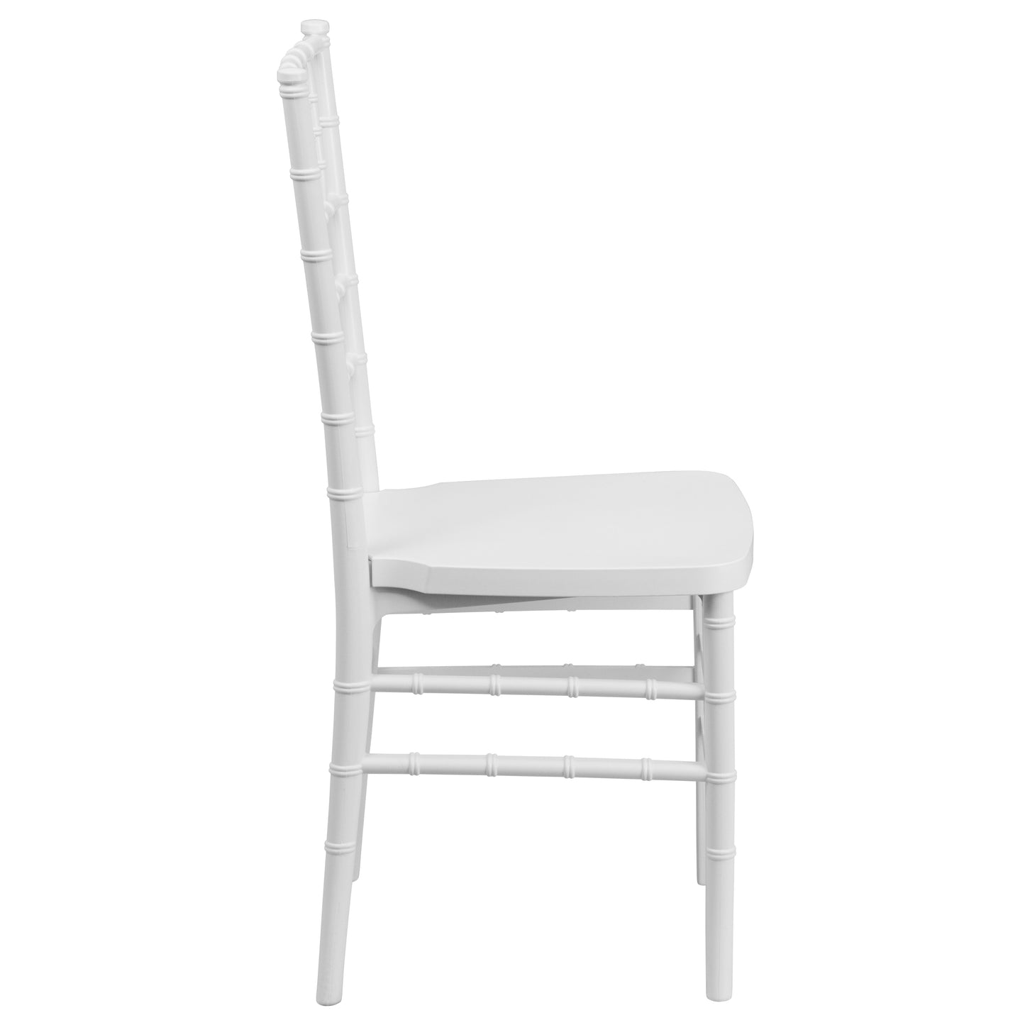 HERCULES PREMIUM Series Matte White Resin Stacking Chiavari Chair White