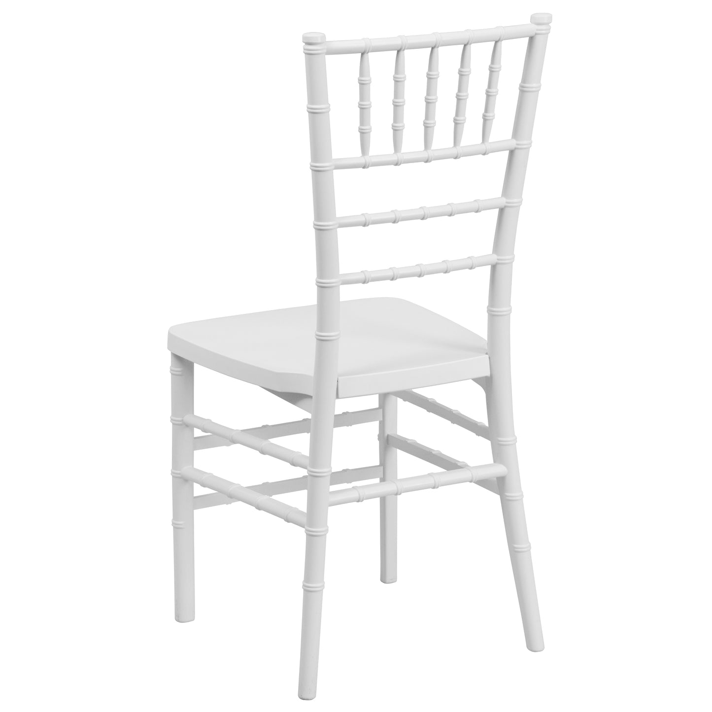 HERCULES PREMIUM Series Matte White Resin Stacking Chiavari Chair White