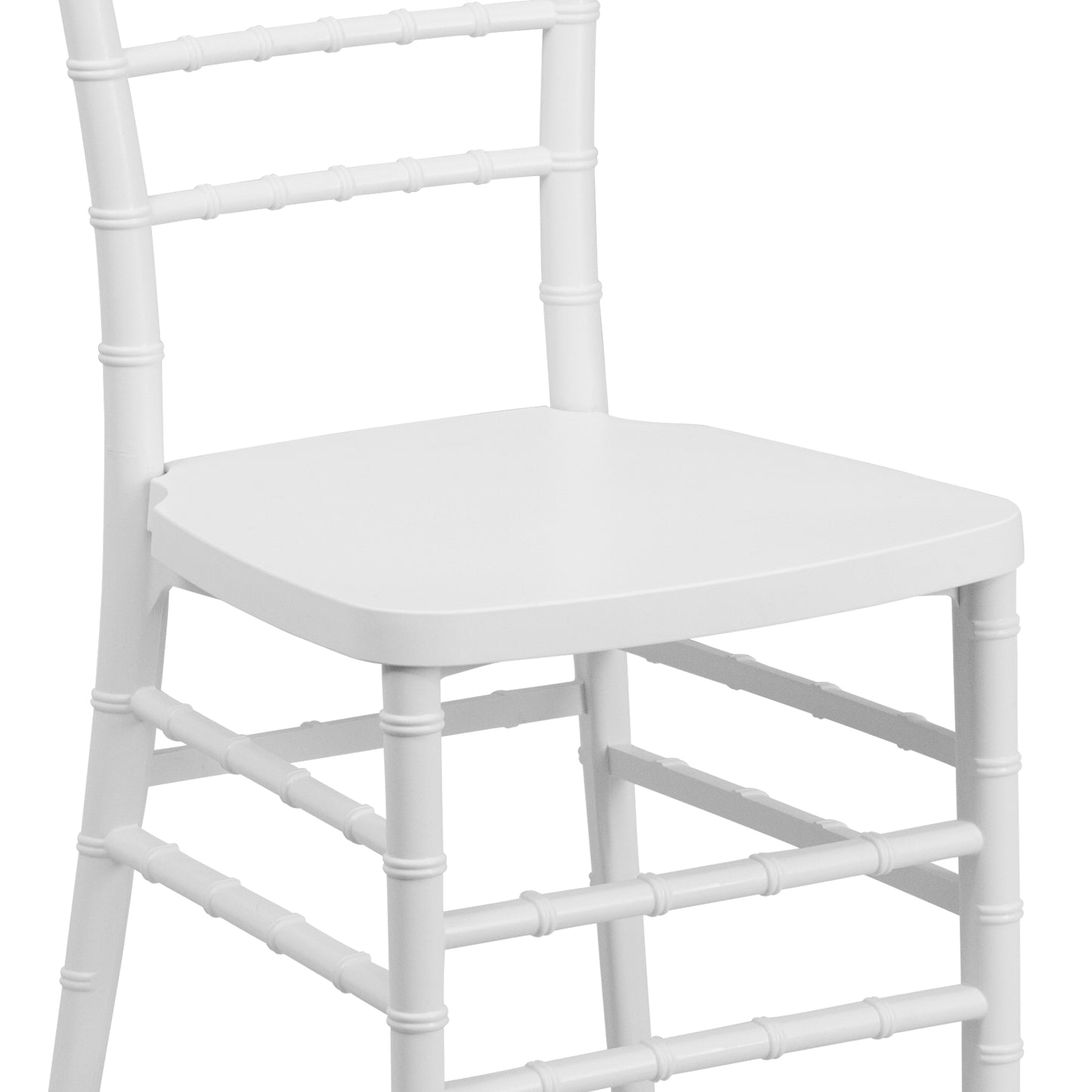 HERCULES PREMIUM Series Matte White Resin Stacking Chiavari Chair White