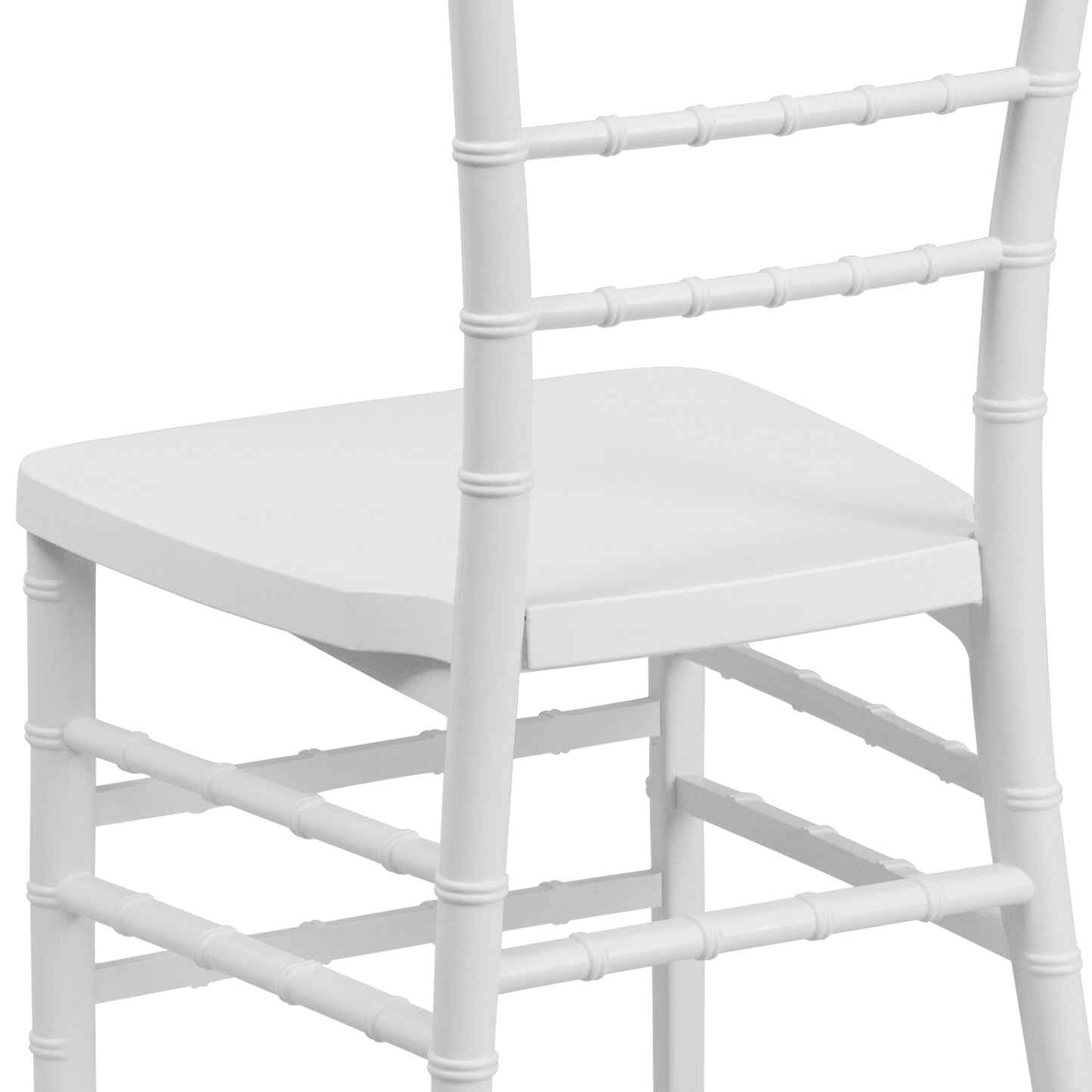 HERCULES PREMIUM Series Matte White Resin Stacking Chiavari Chair White